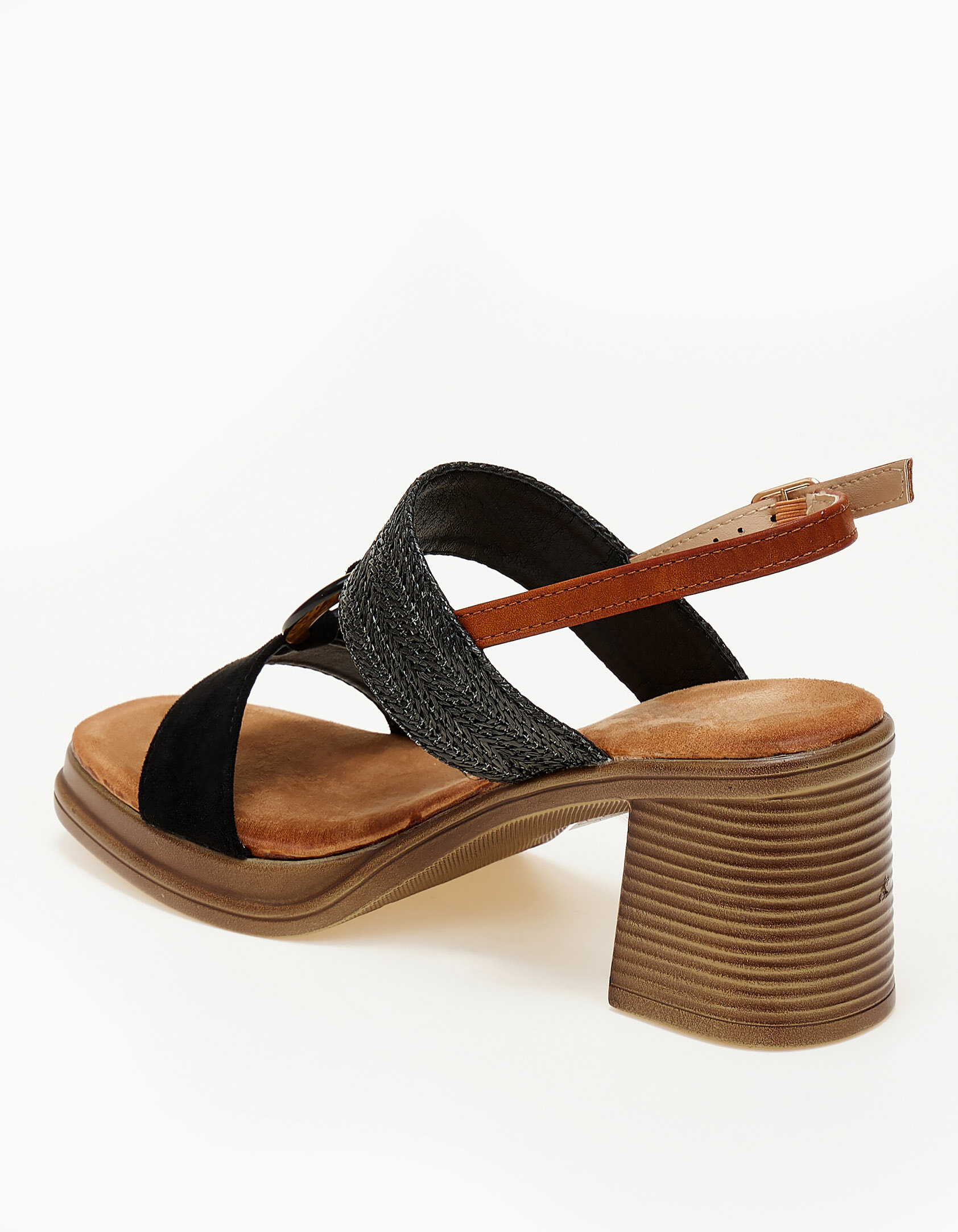 All day πέδιλα με χοντρό τακούνι - Μαύρο φωτογραφία