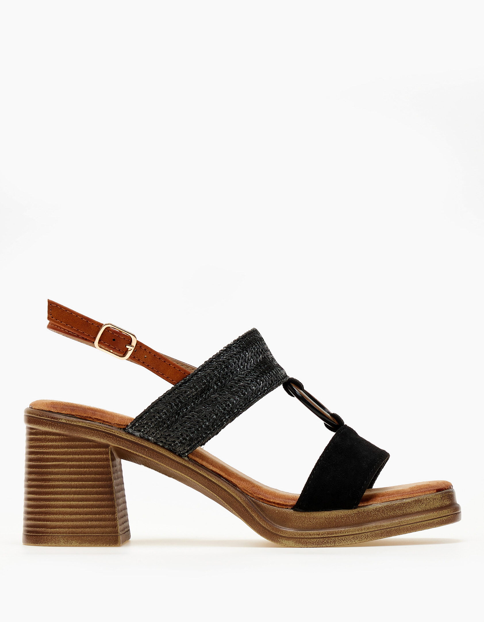 All day πέδιλα με χοντρό τακούνι - Μαύρο φωτογραφία