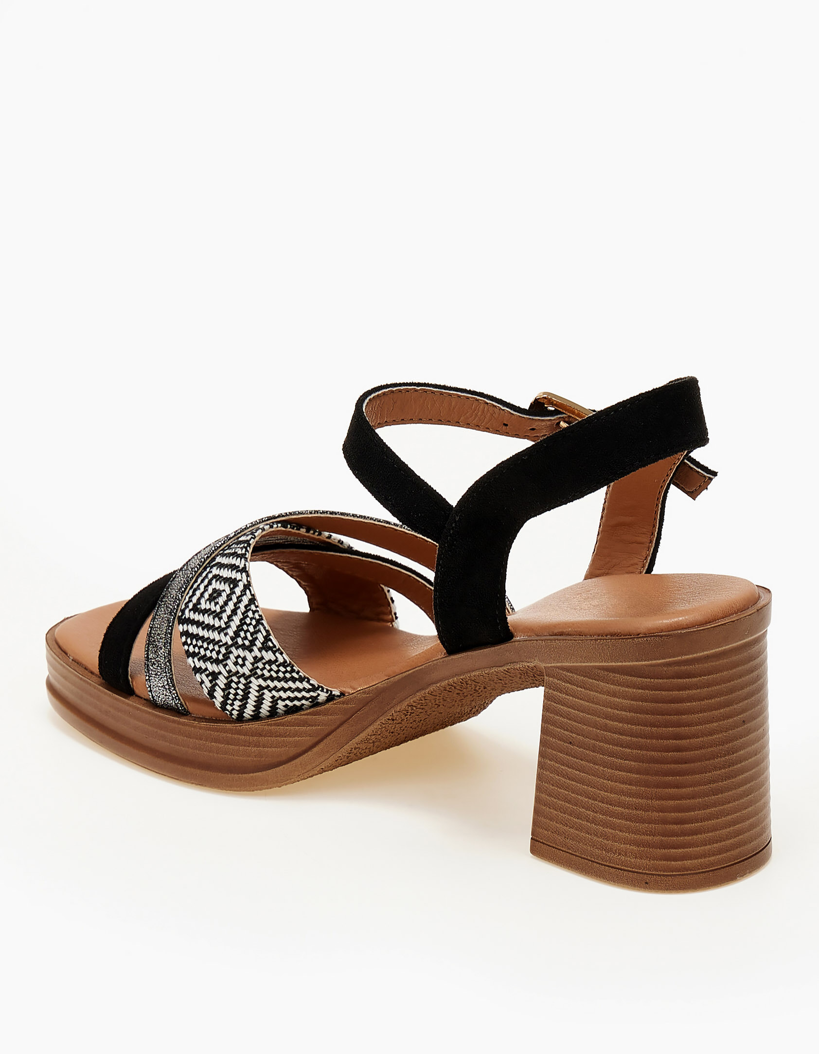 All day πέδιλα με χοντρό τακούνι - Μαύρο φωτογραφία