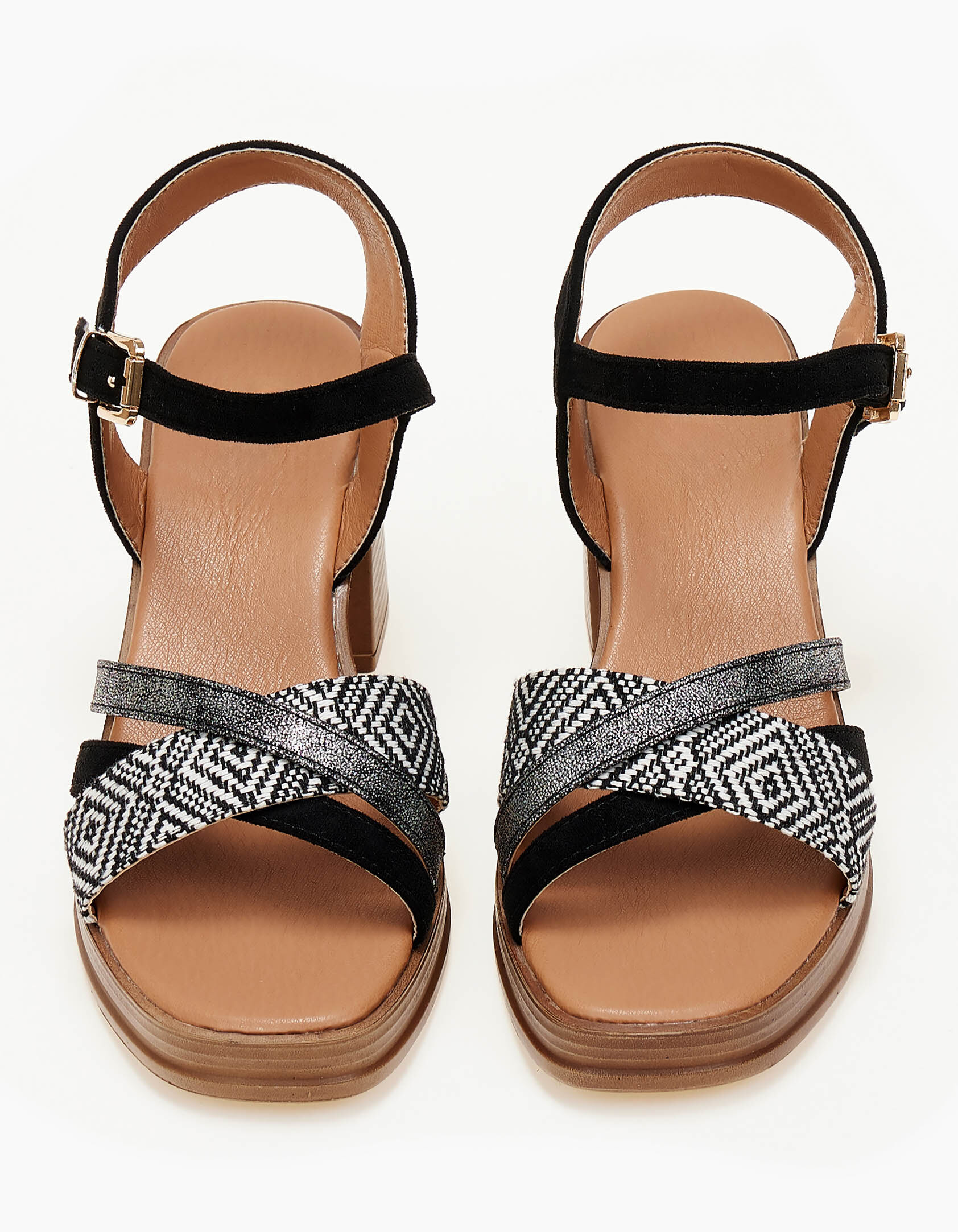 All day πέδιλα με χοντρό τακούνι - Μαύρο φωτογραφία