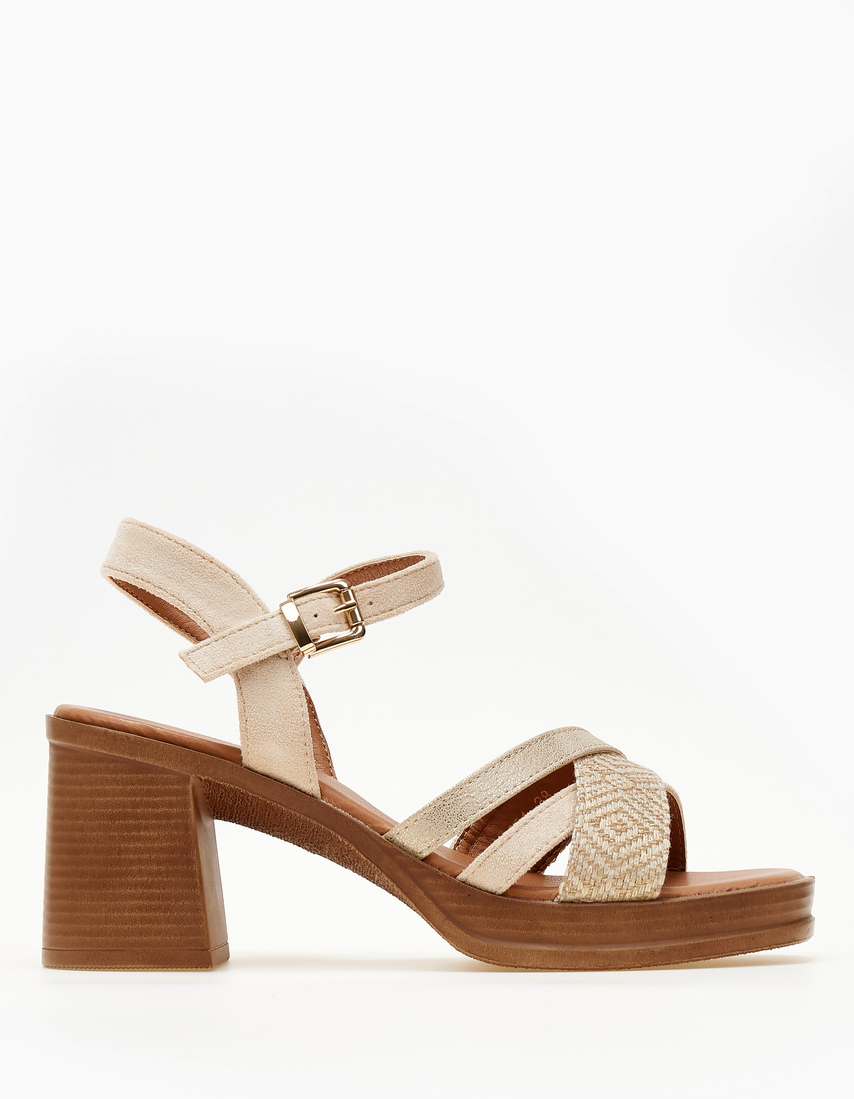 Issue All day πέδιλα με χοντρό τακούνι - Μπεζ