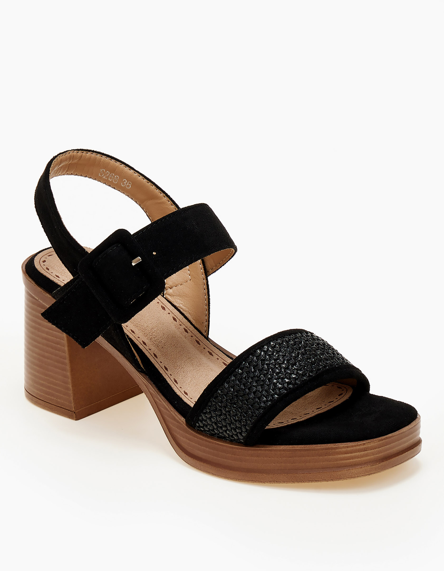 All day πέδιλα με χοντρό τακούνι - Μαύρο φωτογραφία