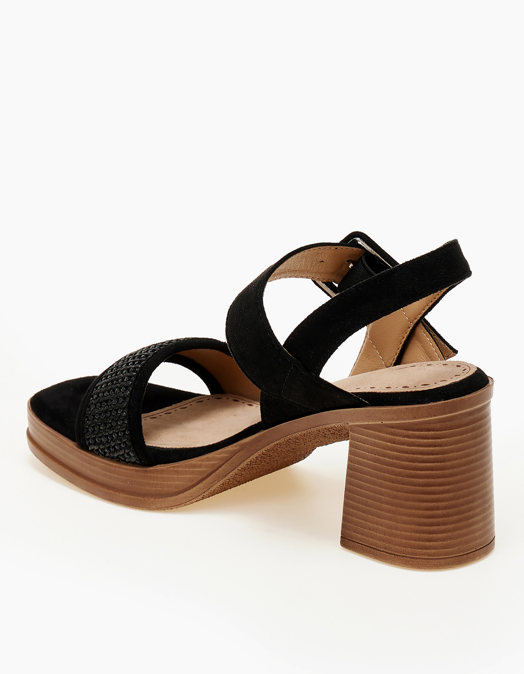 All day πέδιλα με χοντρό τακούνι - Μαύρο φωτογραφία
