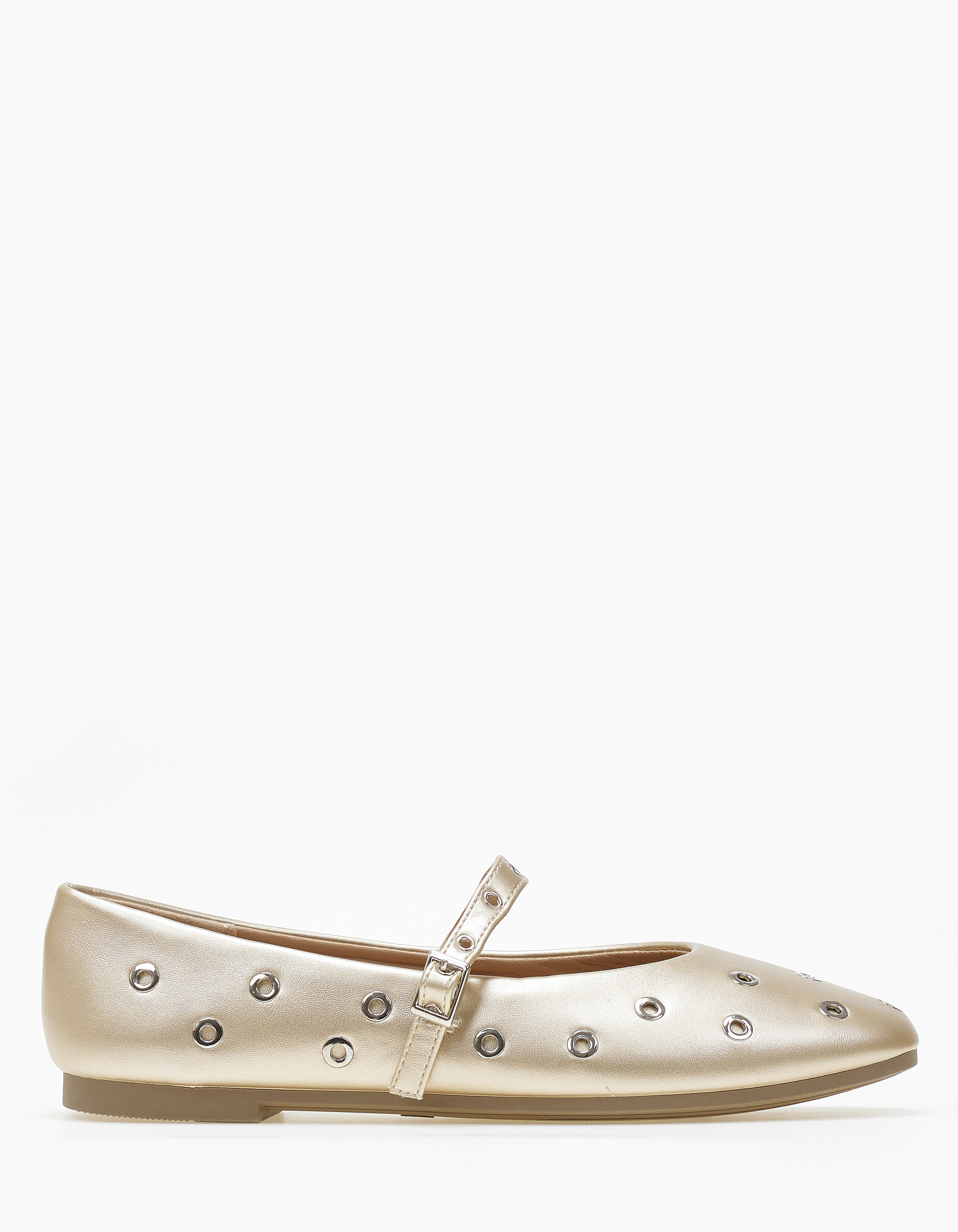 Ballet shoes με μπαρέτα και τρουκς - Χρυσό φωτογραφία