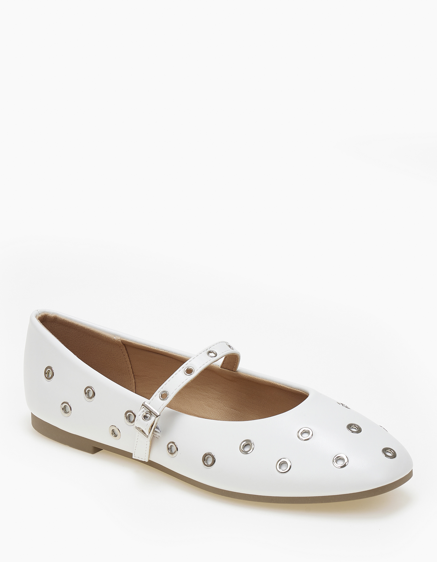 Issue Ballet shoes με μπαρέτα και τρουκς - Λευκό