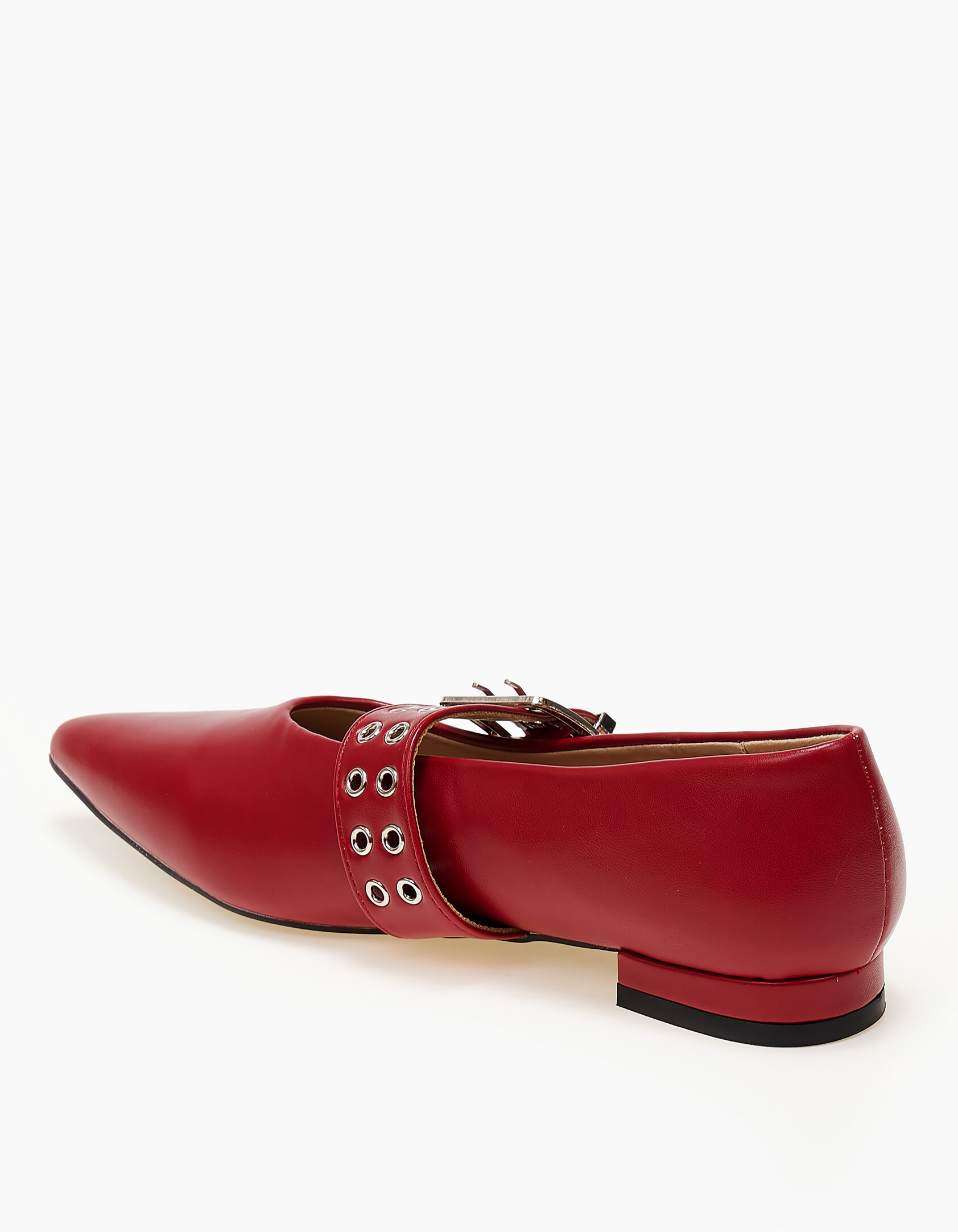 Ballet shoes μυτερά με μεταλλικές λεπτομέρειες - Μπορντώ φωτογραφία