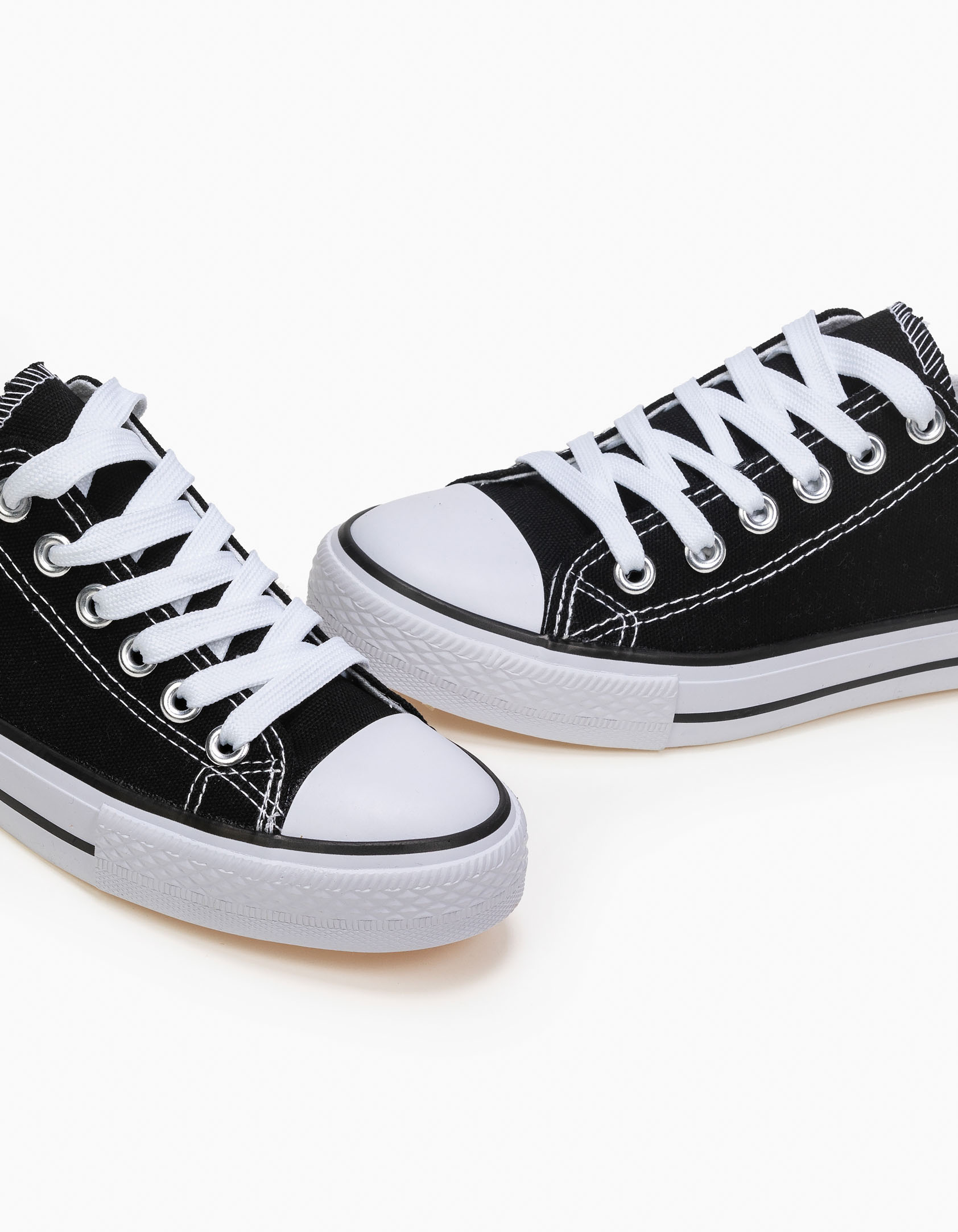 Basic sneakers πάνινα - Μαύρο φωτογραφία