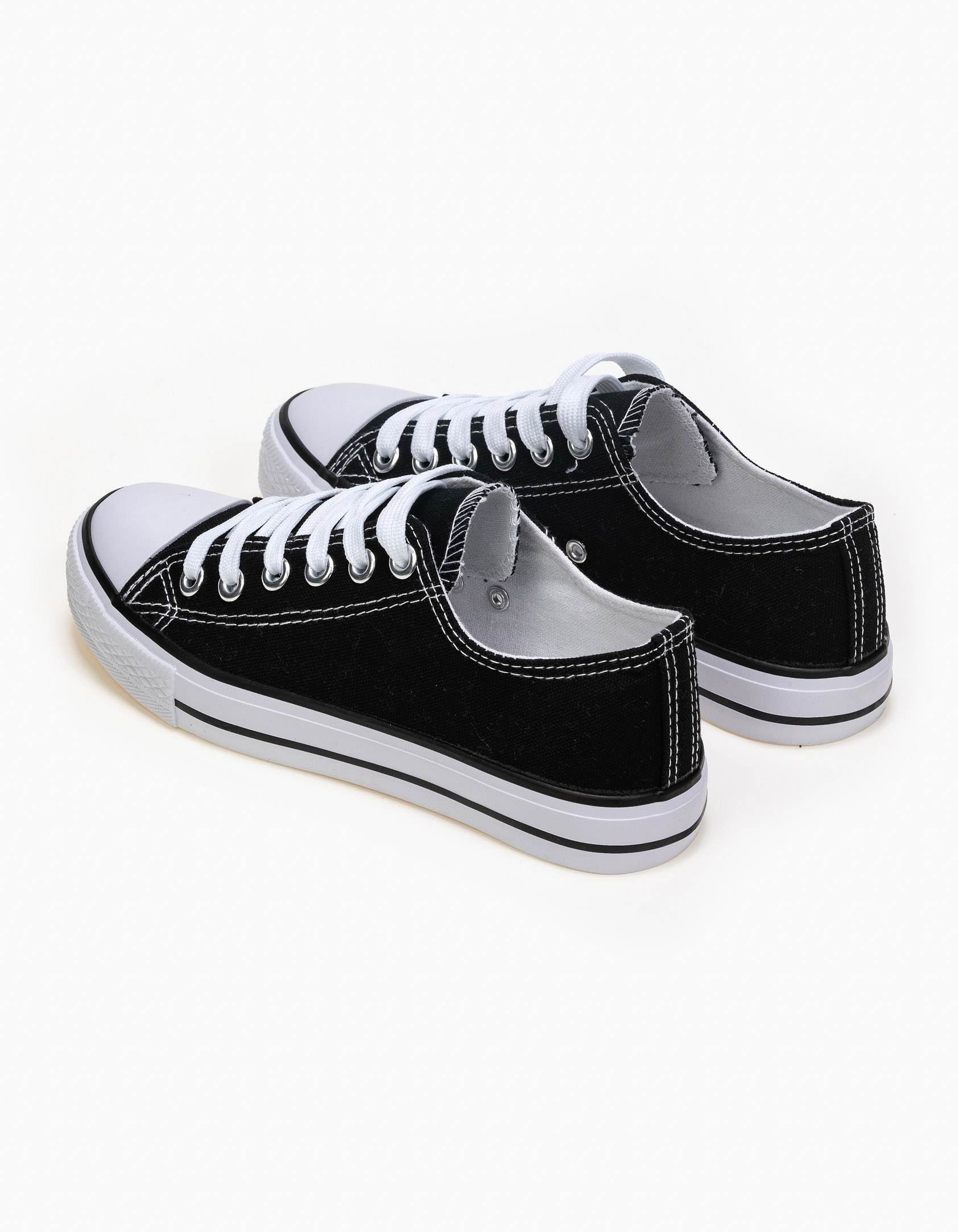 Basic sneakers πάνινα - Μαύρο φωτογραφία