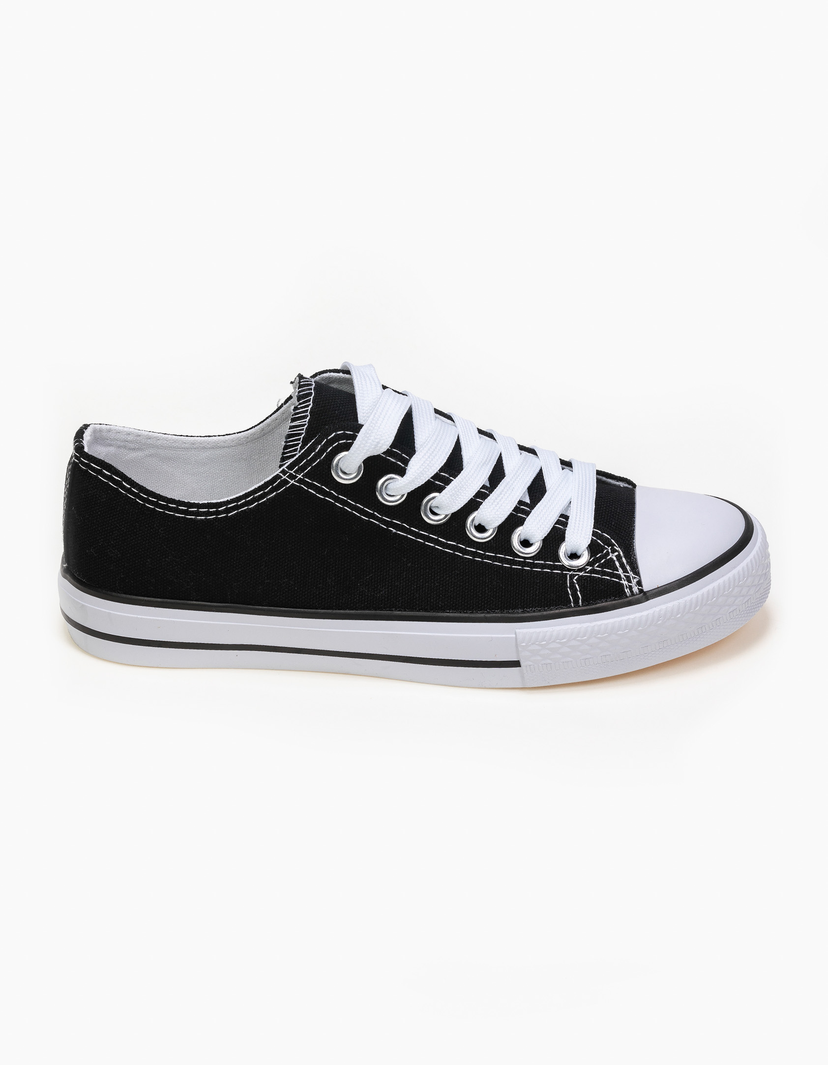 Basic sneakers πάνινα - Μαύρο φωτογραφία