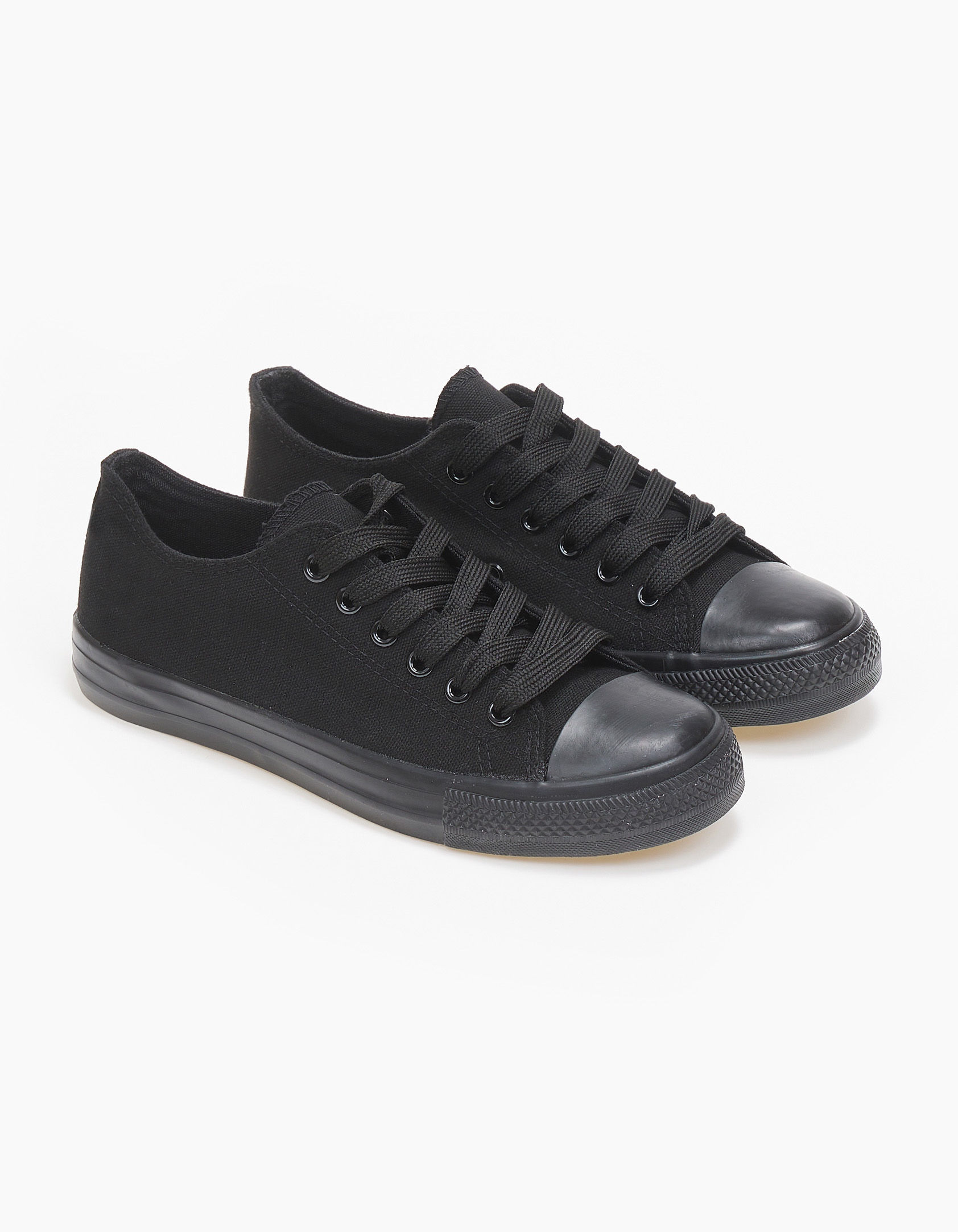 Basic sneakers πάνινα - Μαύρο-Μαύρο Παπούτσια > Sneakers