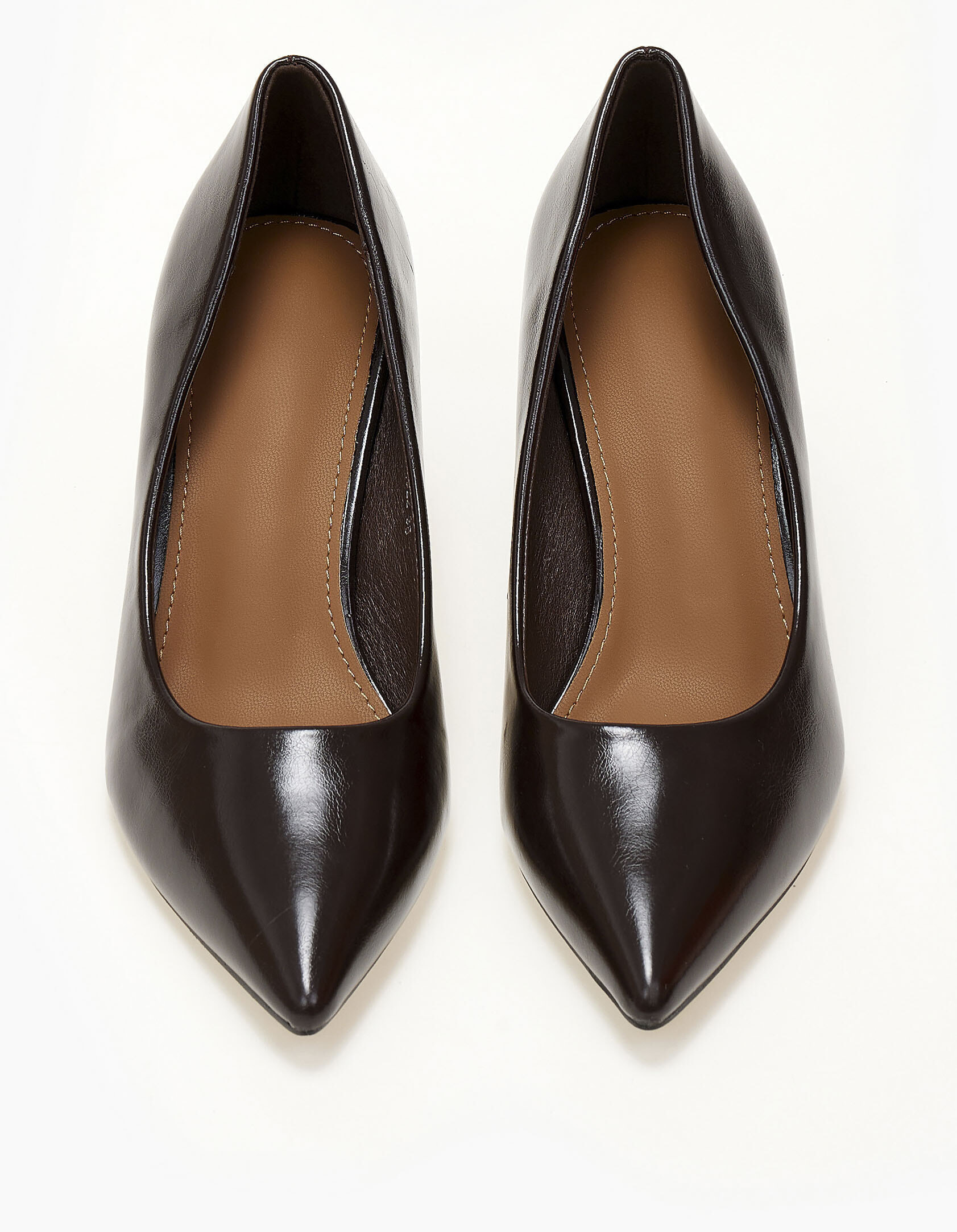 Chic γοβες με χαμηλό τακούνι - Καφέ φωτογραφία