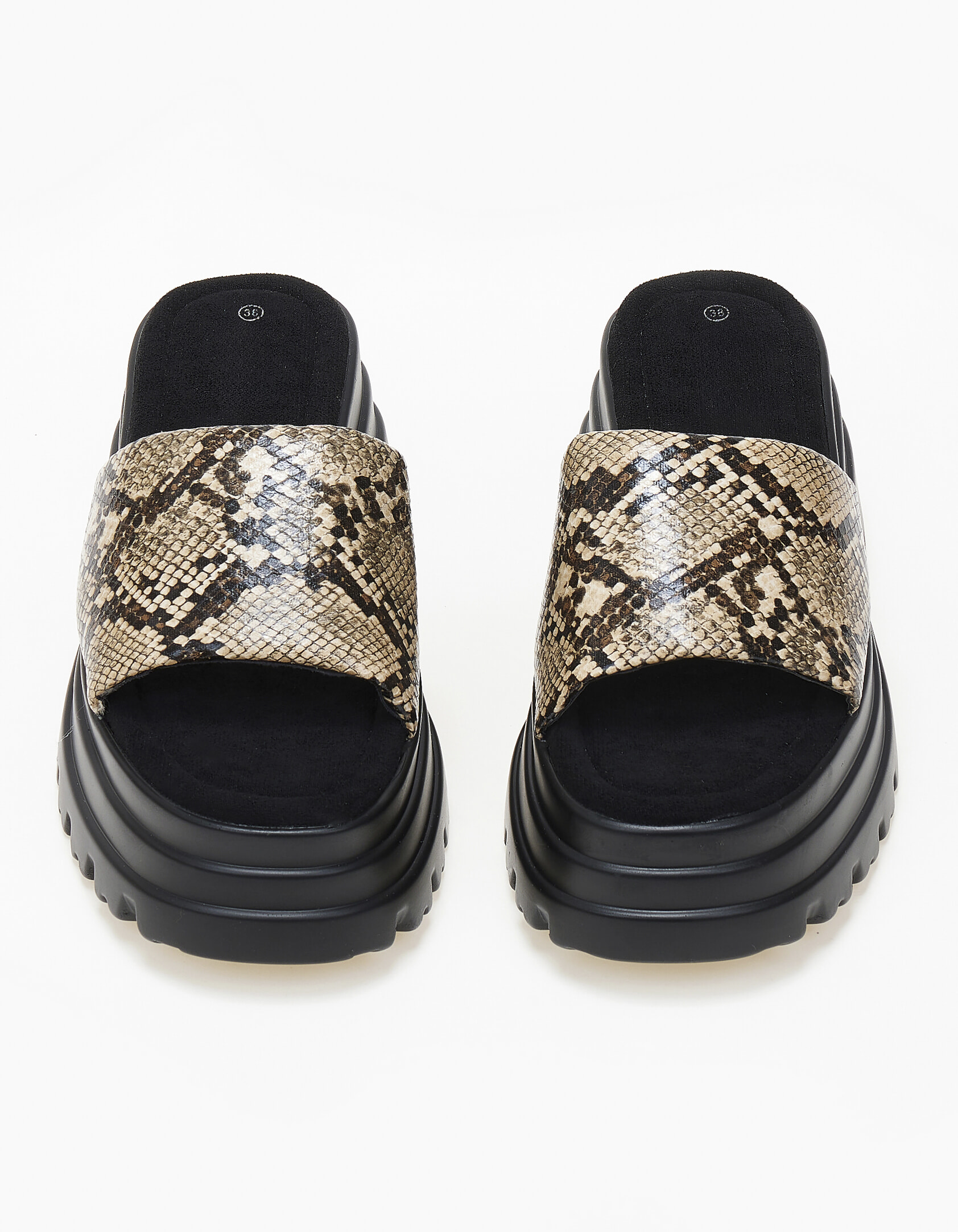 Chunky flatform με φάσα και τρακτερωτή σόλα - Snake φωτογραφία