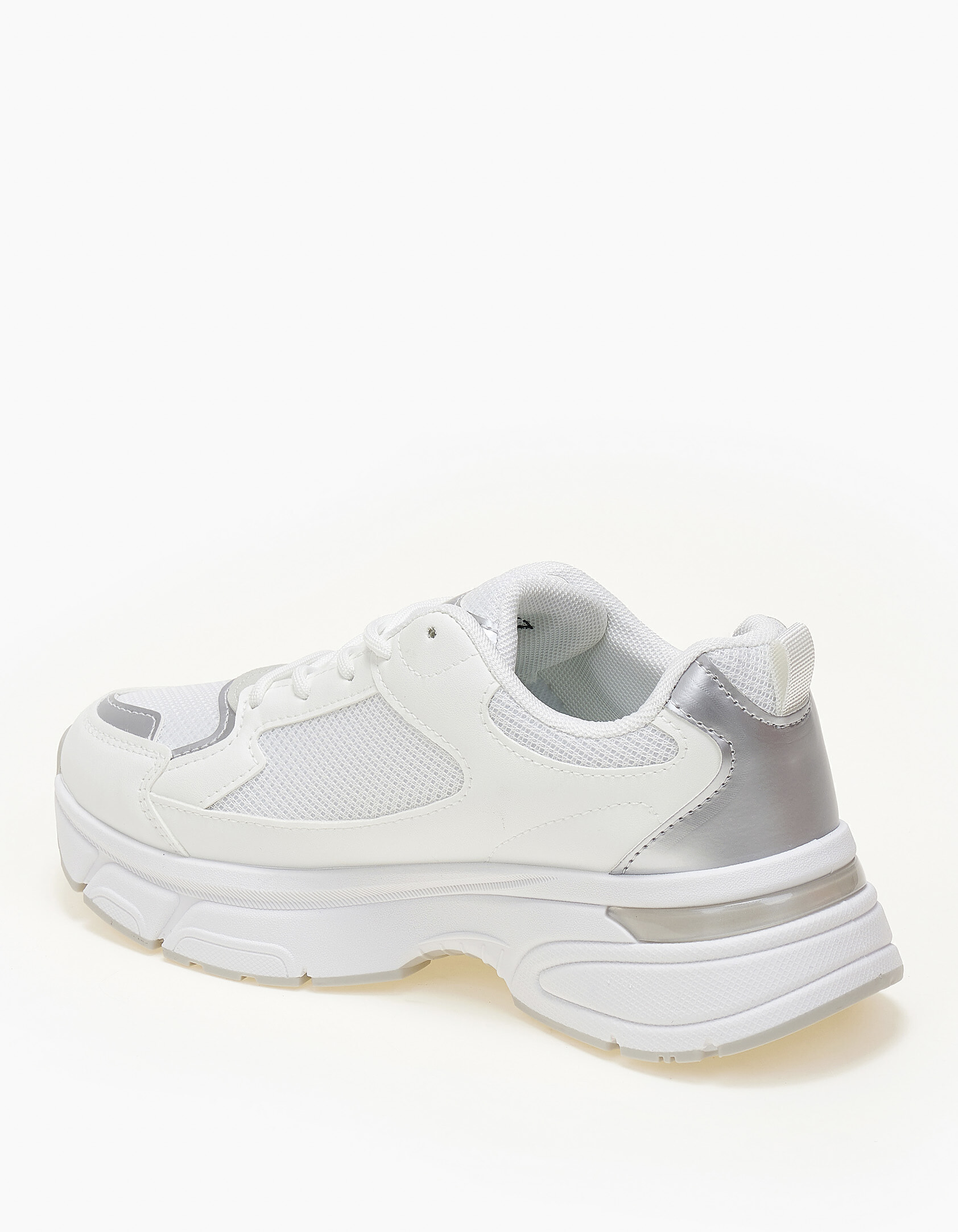 Chunky sneakers με διχρωμία - Λευκό φωτογραφία