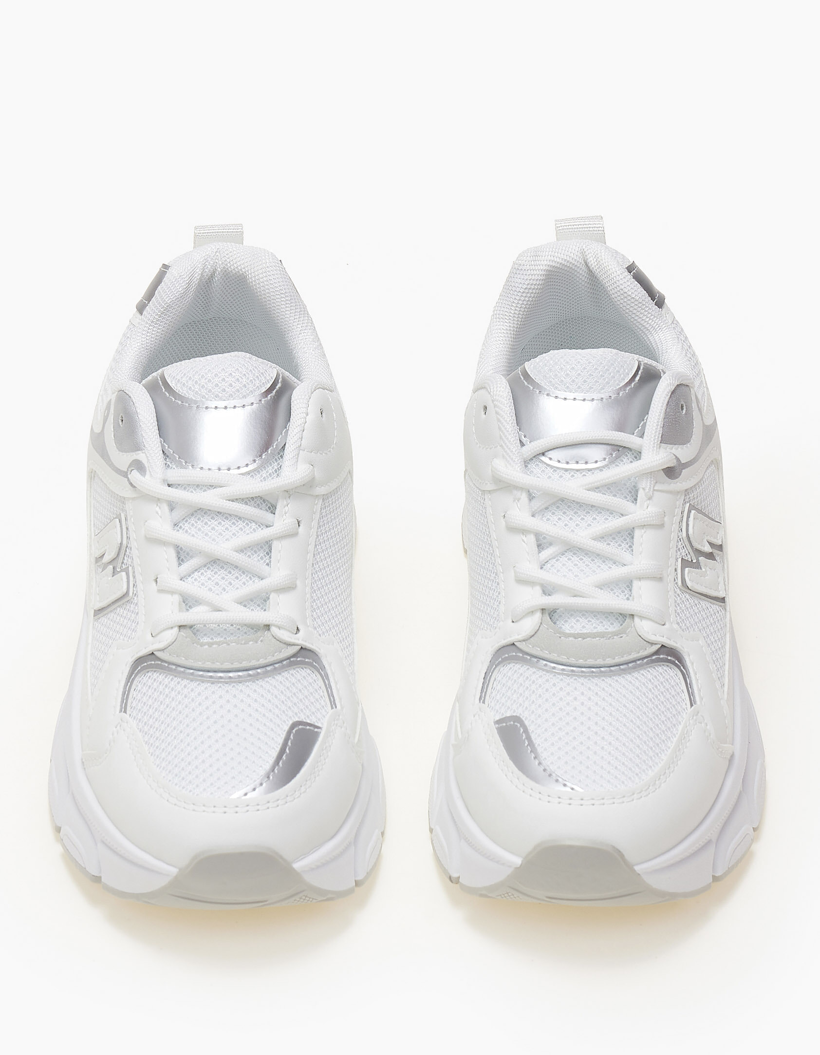 Chunky sneakers με διχρωμία - Λευκό φωτογραφία