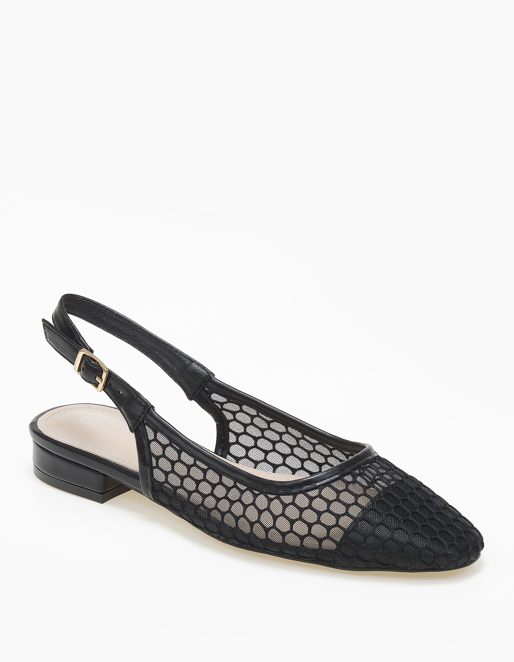 Issue Εξώφτερνες μπαλαρίνες με διχτυωτό σχέδιο - Μαύρο