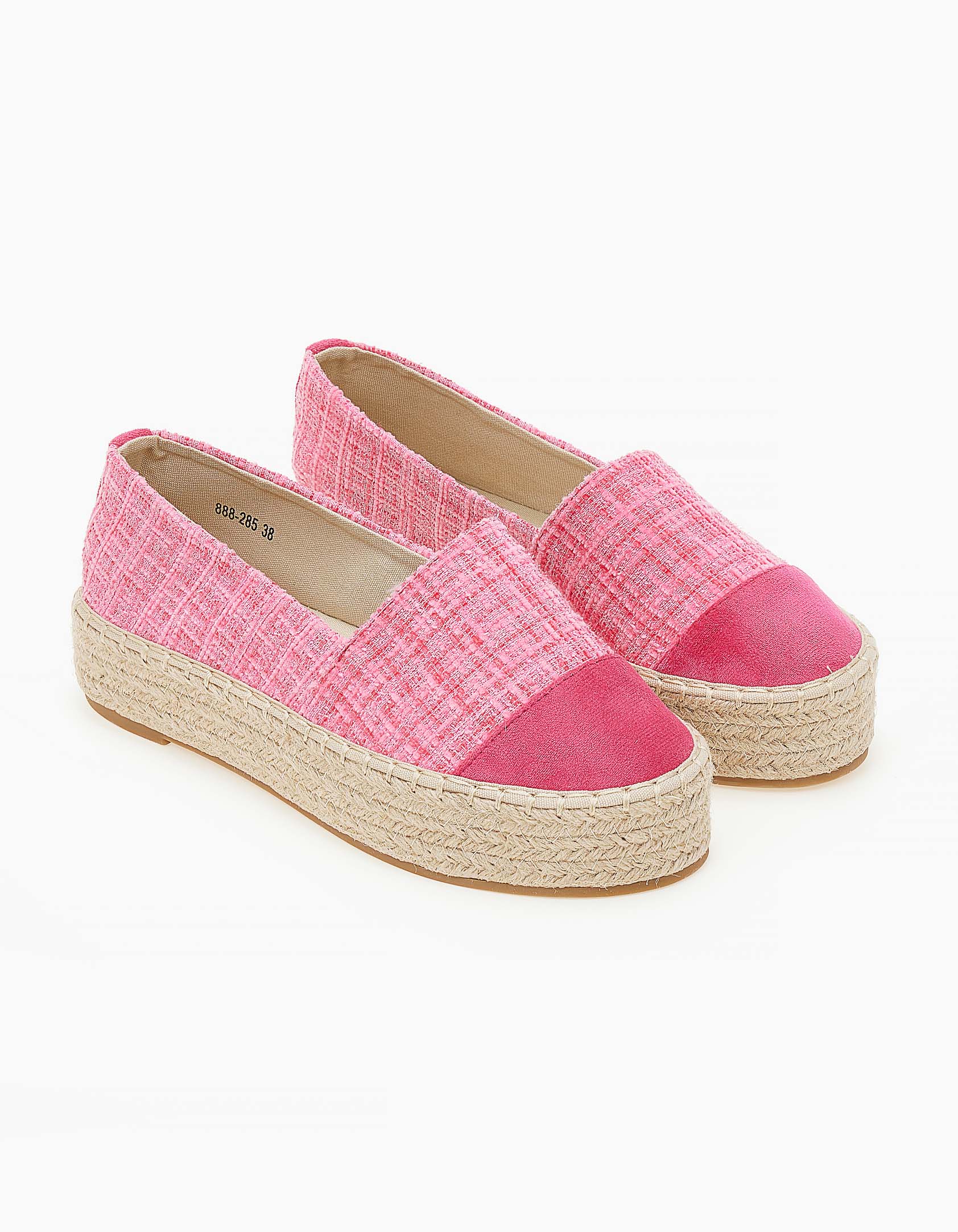 Εσπαντρίγιες με καρό σχέδιο - Ροζ