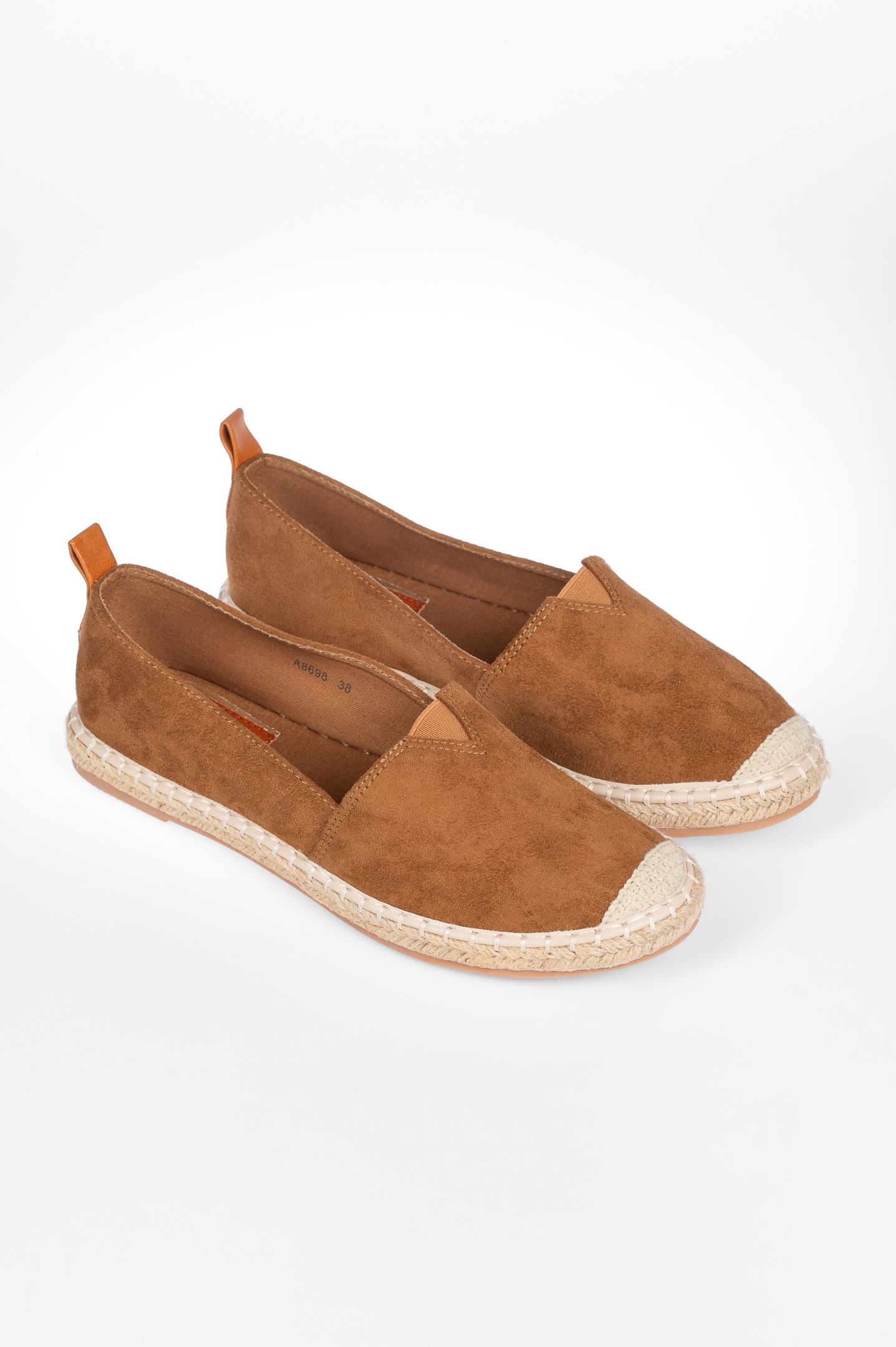 Suede εσπαντρίγιες με ραφές - Κάμελ