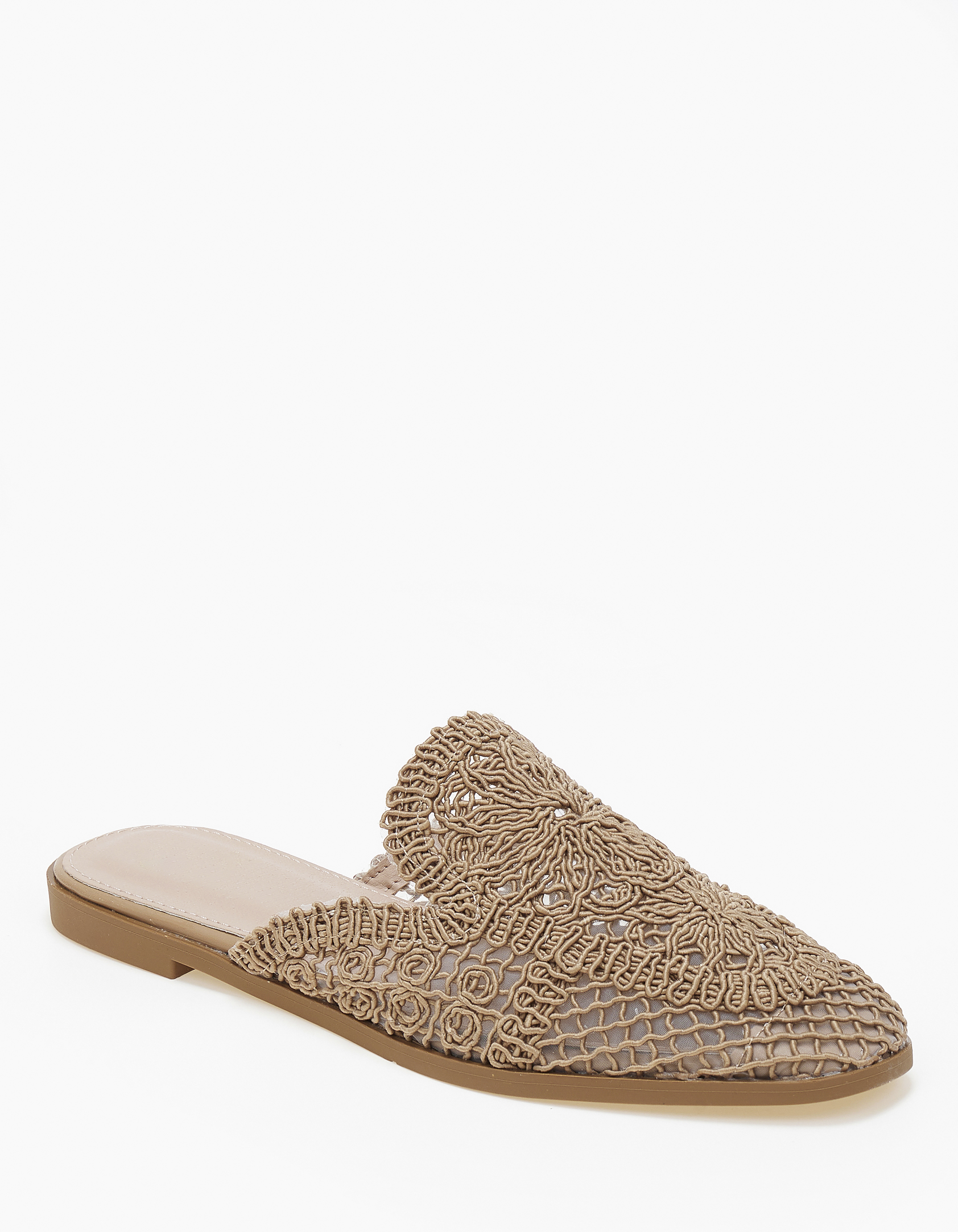 Issue Φλατ mules με πλεκτό σχέδιο - Πούρο