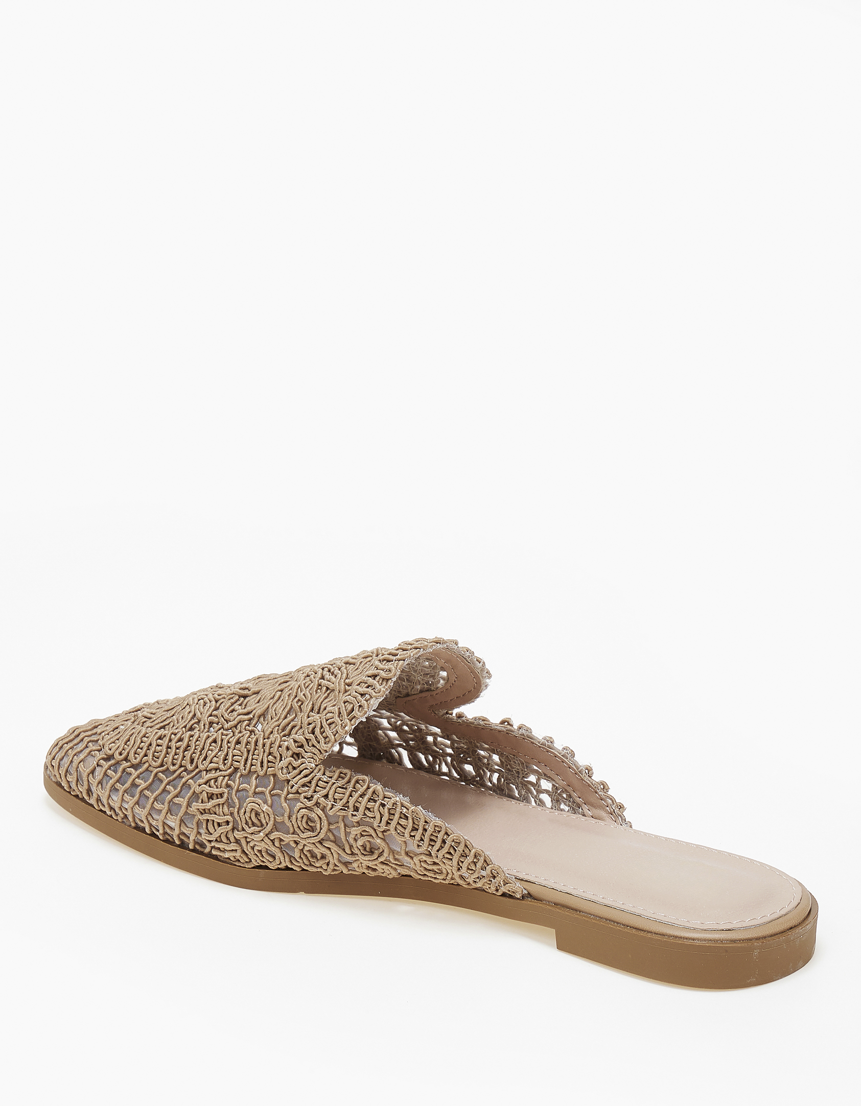 Φλατ mules με πλεκτό σχέδιο - Πούρο φωτογραφία