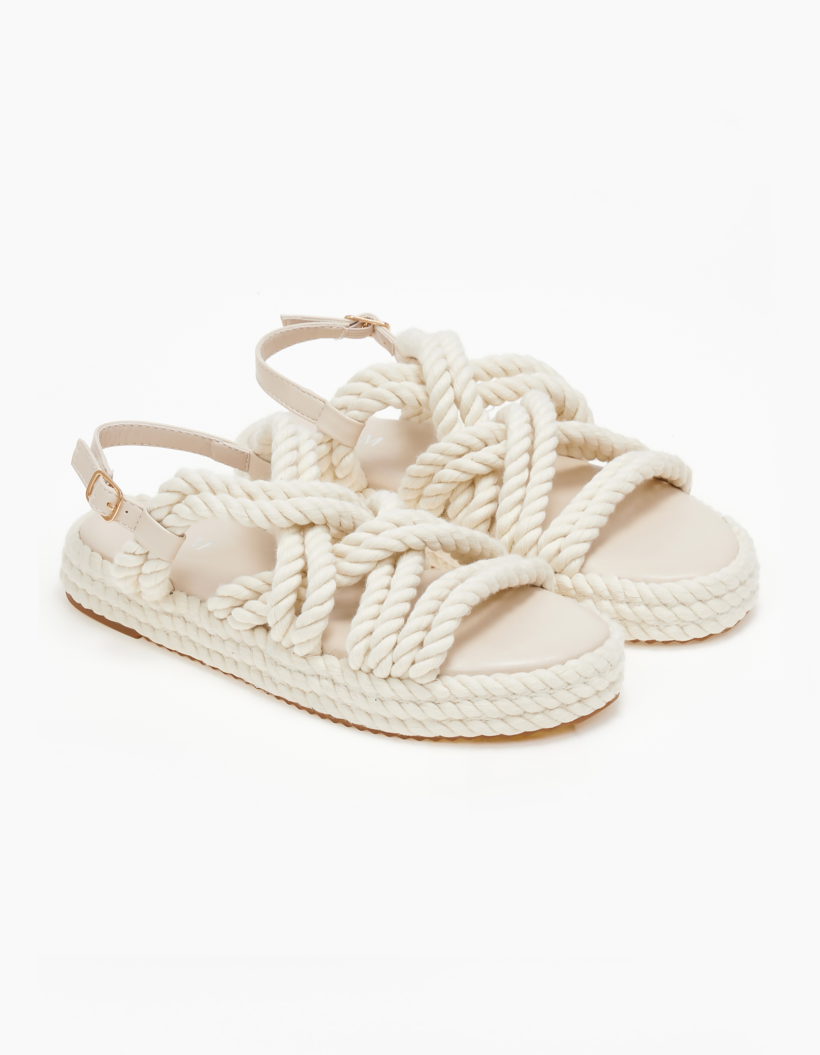 Flatforms με σχοινί - Μαύρο