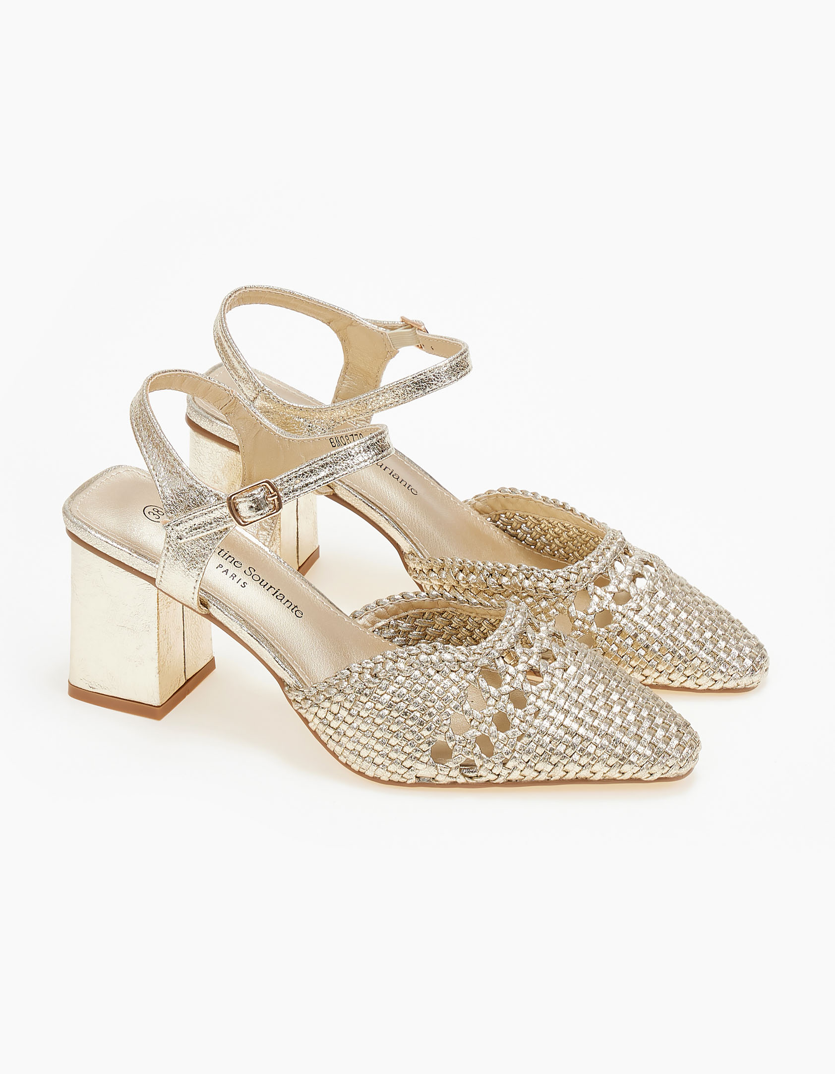 Γοβάκια με ιδιαίτερο σχέδιο - Χρυσό