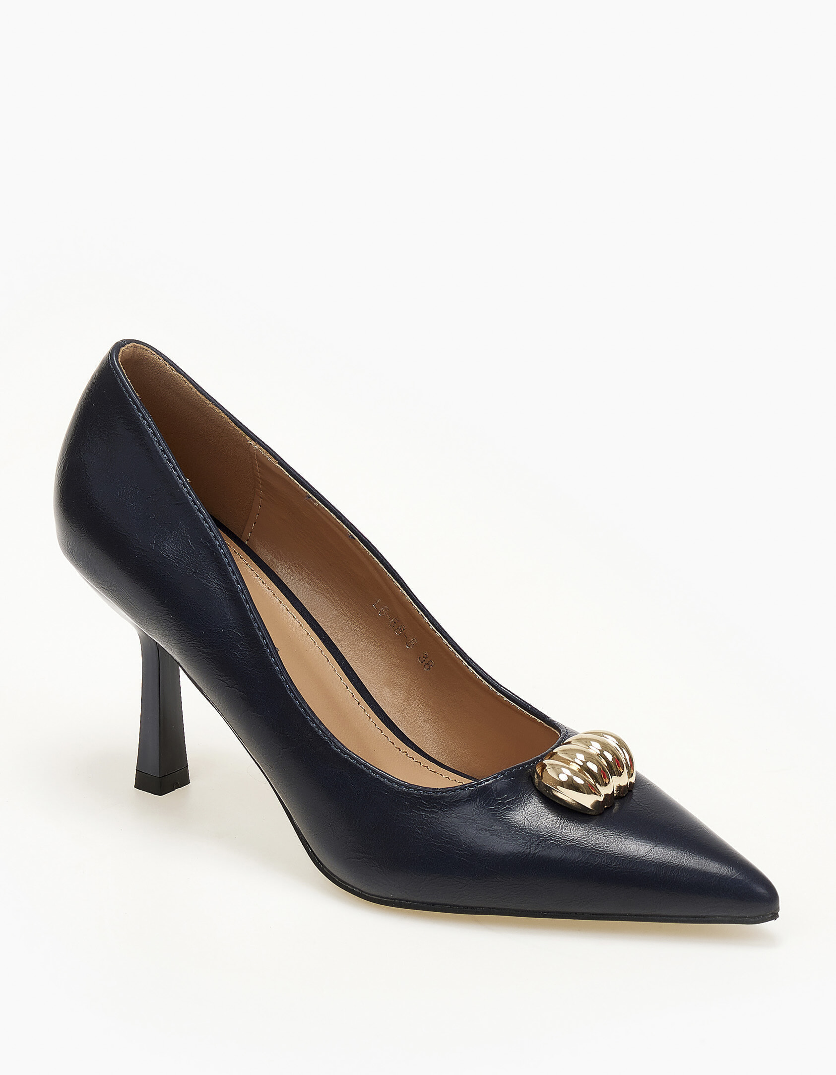 Γόβες με μεταλλική λεπτόμερεια - Μπλε