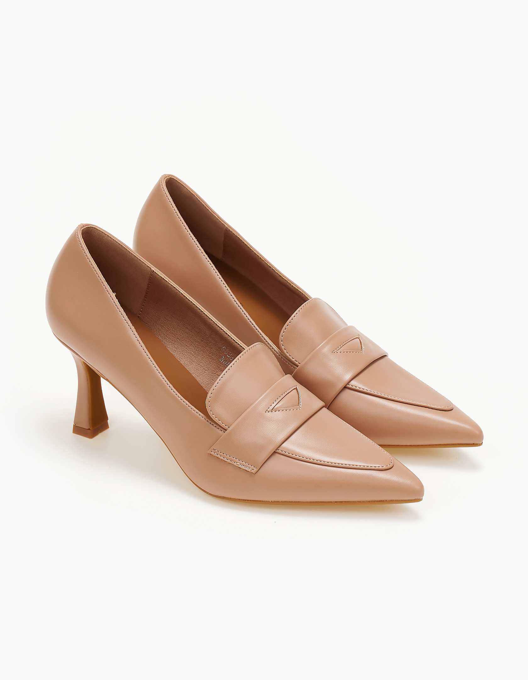 Γόβες με μυτερό τελείωμα - Nude