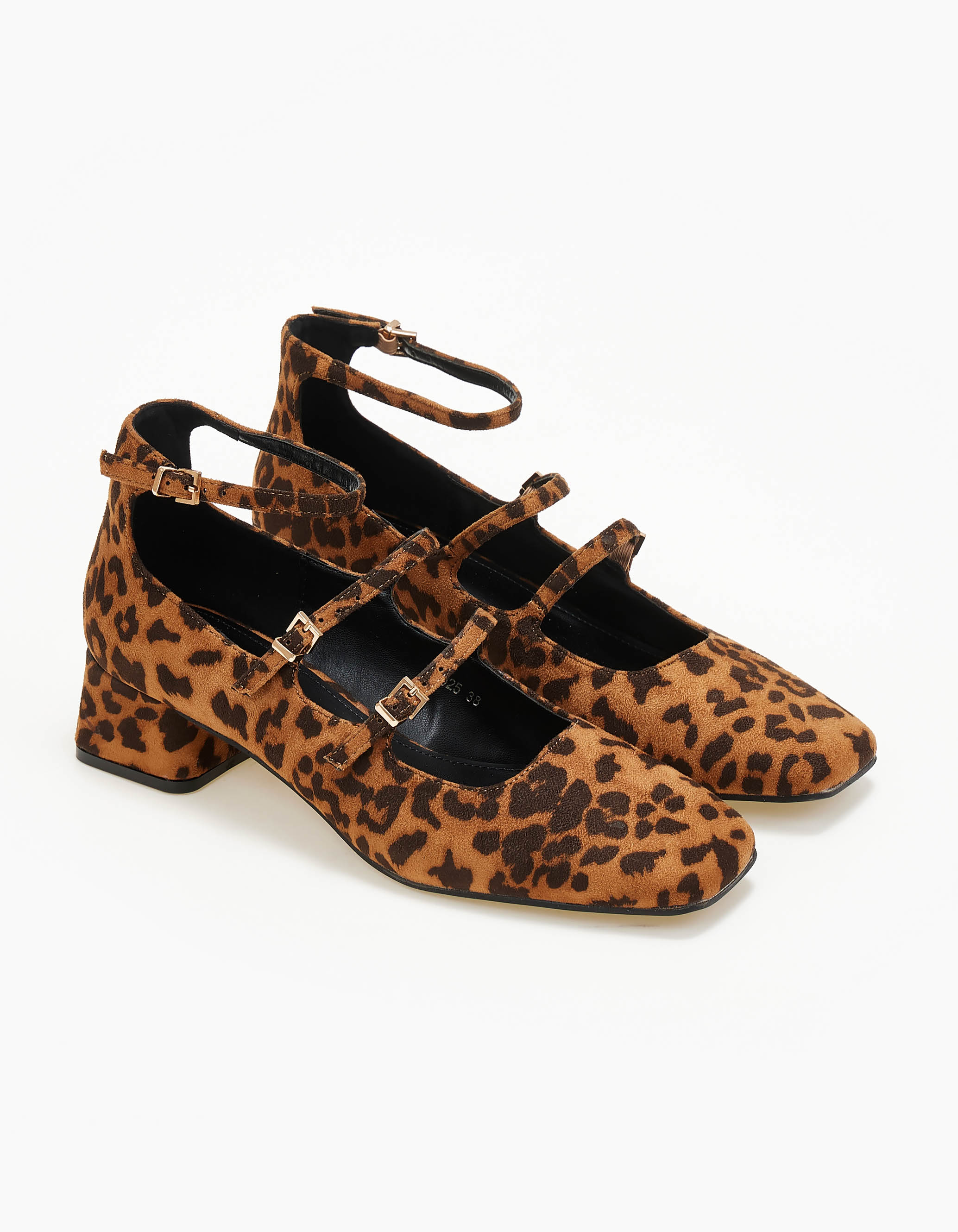 Γόβες με πολλαπλές μπαρέτες - Λεοπάρ