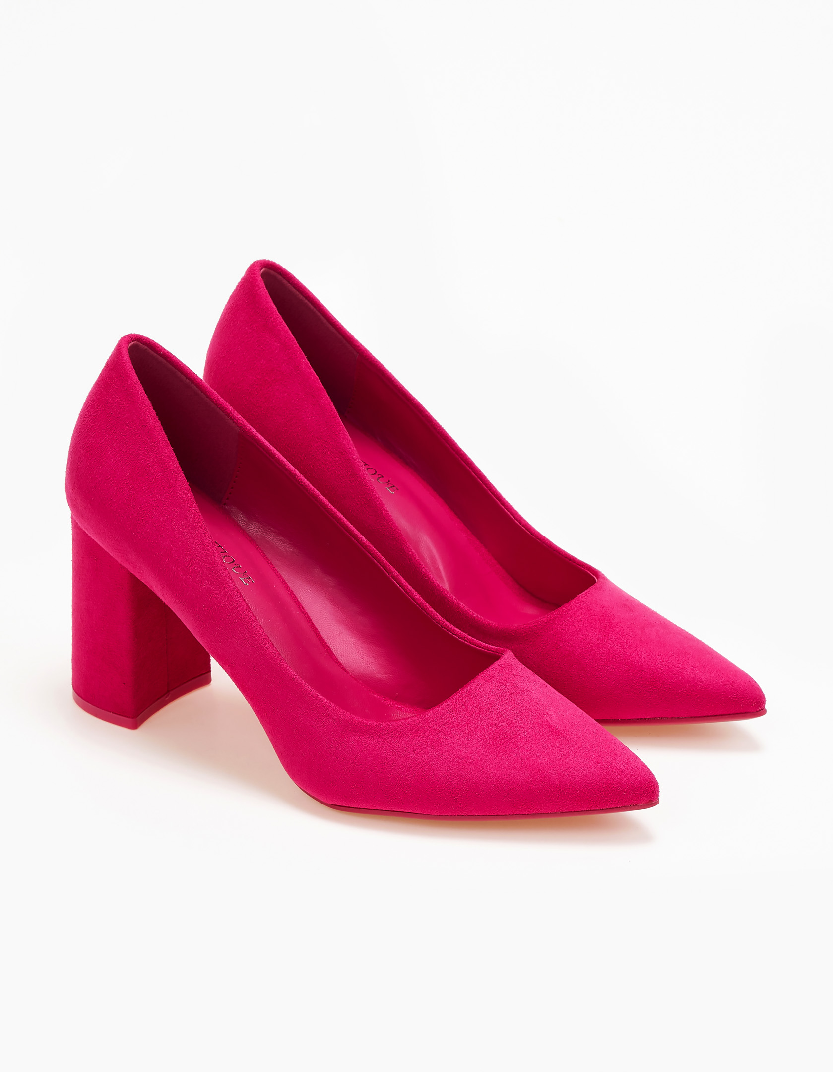 Γόβες με suede υφή - Φούξια