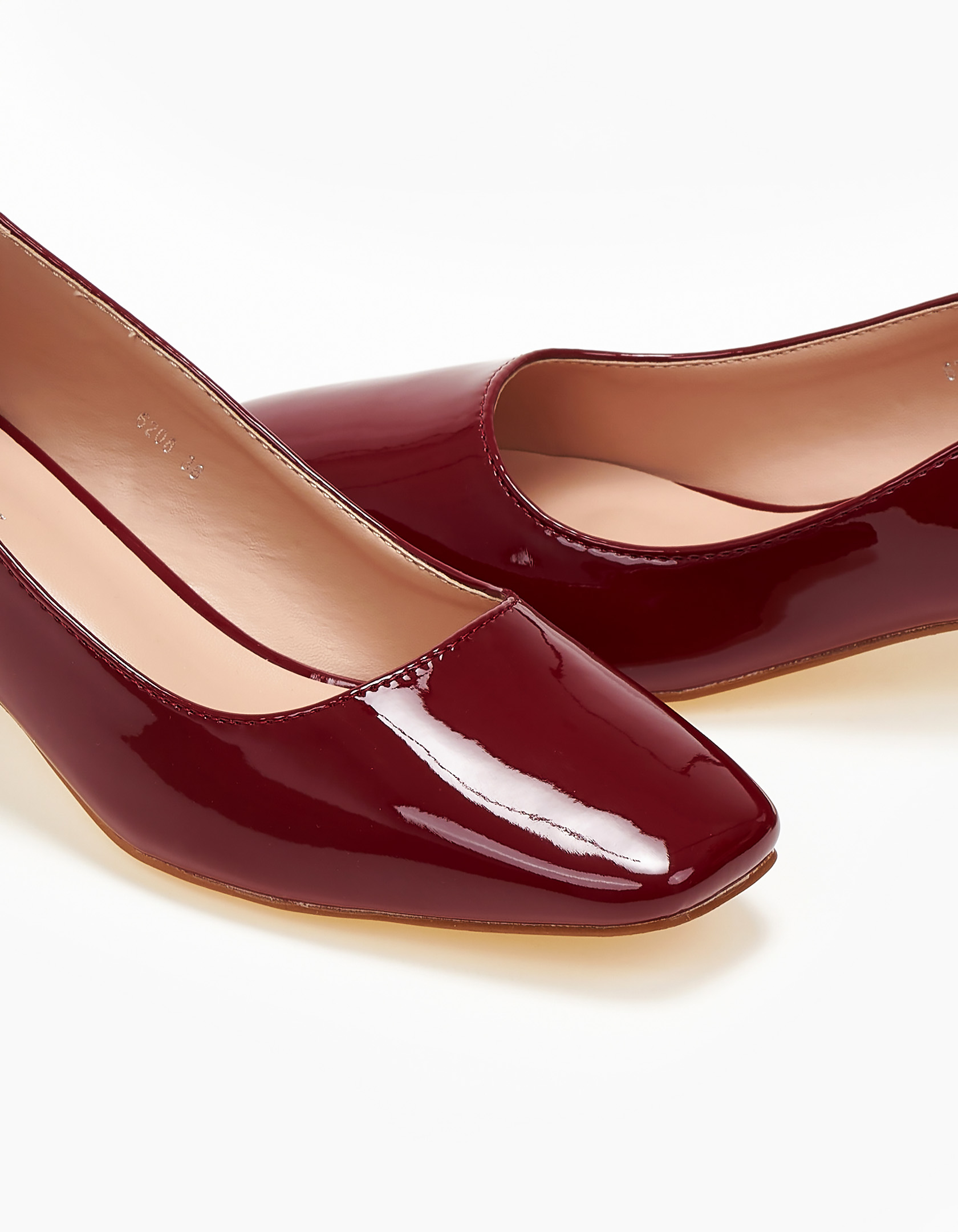 Γόβες με χαμηλό τακούνι - Μπορντώ φωτογραφία