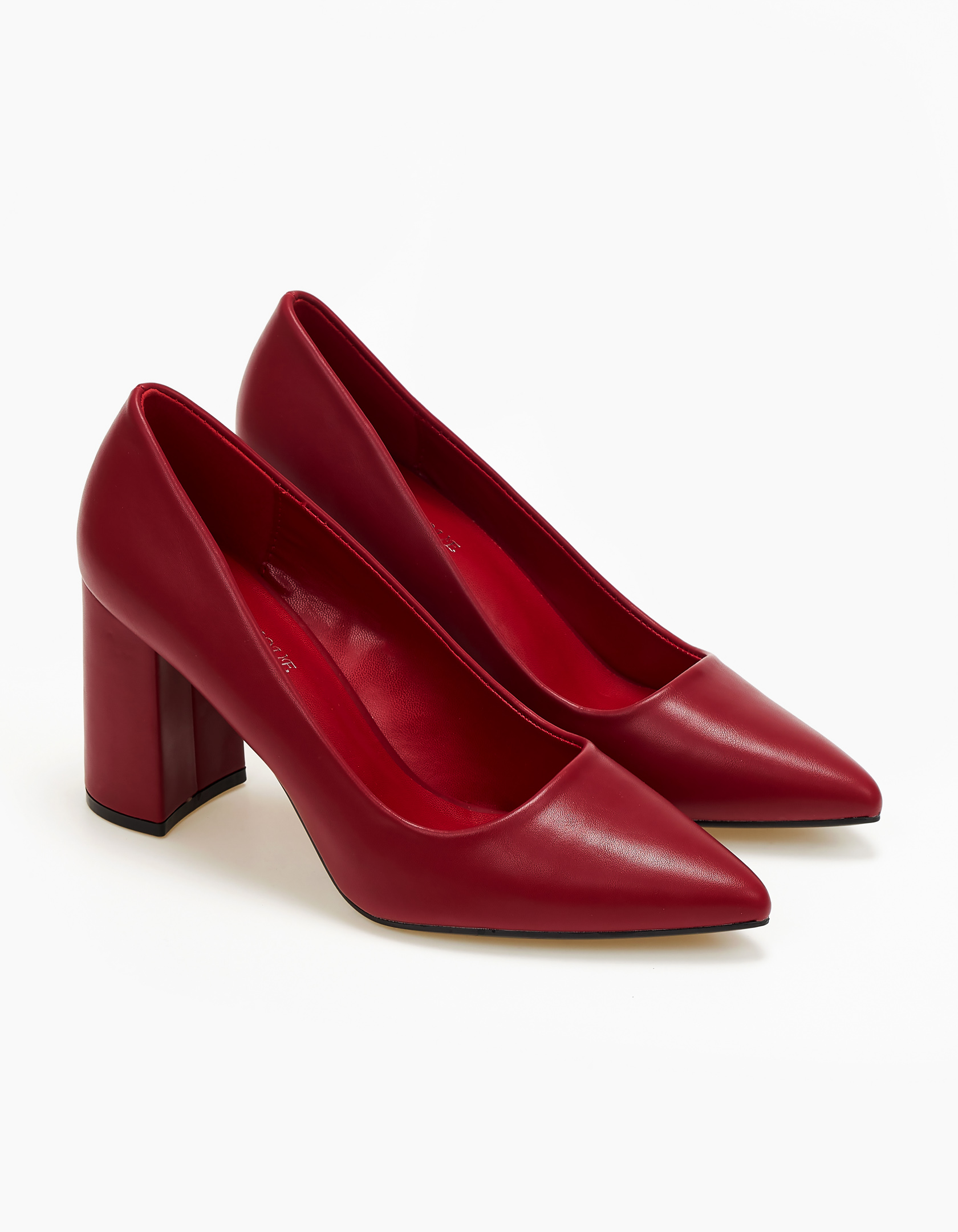 Γόβες με χοντρό τακούνι - Μπορντώ