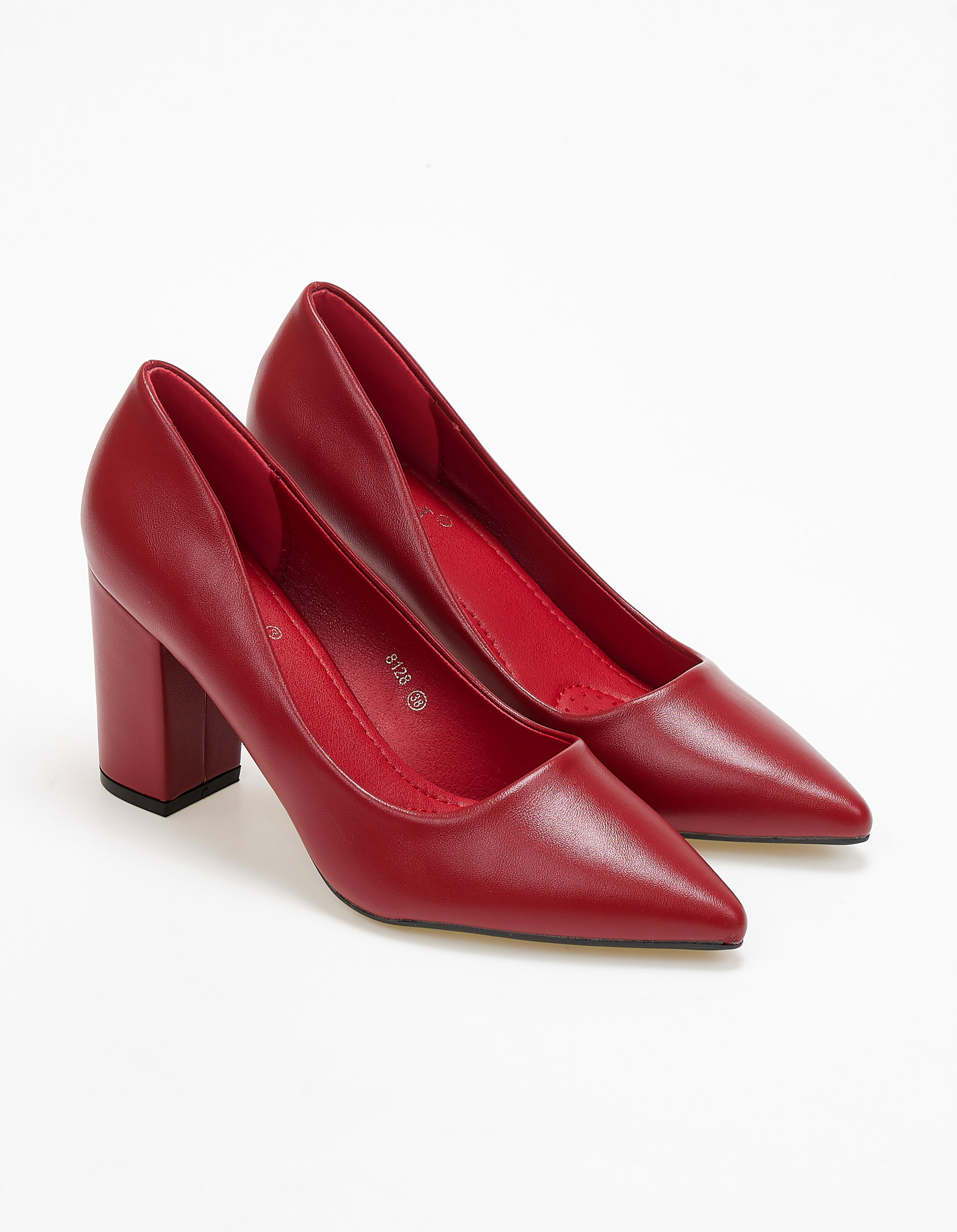 Γόβες με χοντρό τακούνι - Μπορντώ