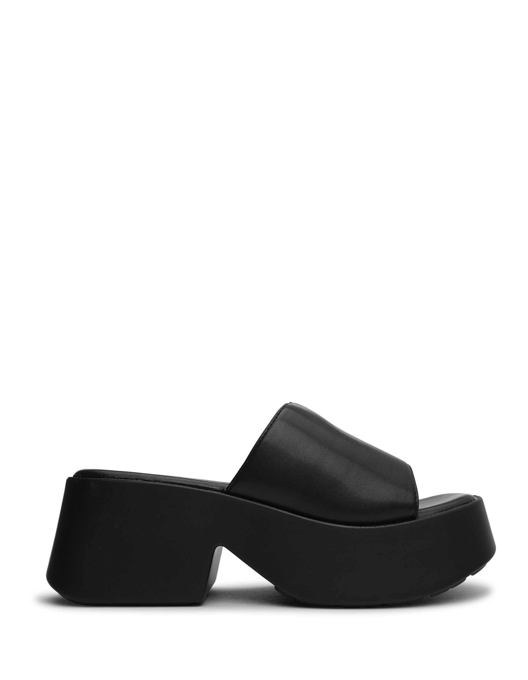 Γυναικεία clogs - τσόκαρα με φαρδιά φάσα - Μαύρο