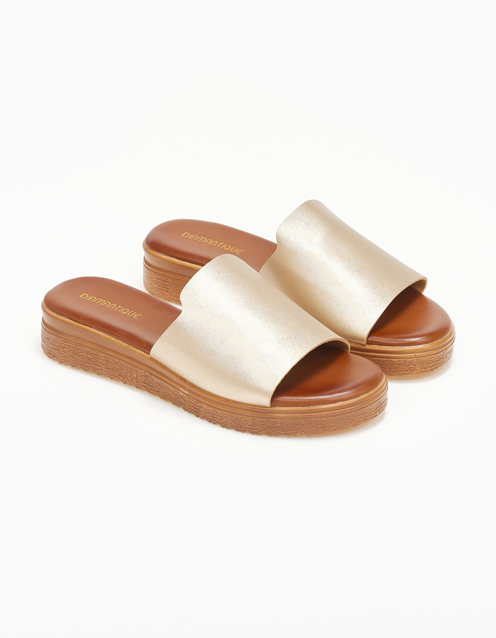 Γυναικεία flatform με φάσα - Χρυσό