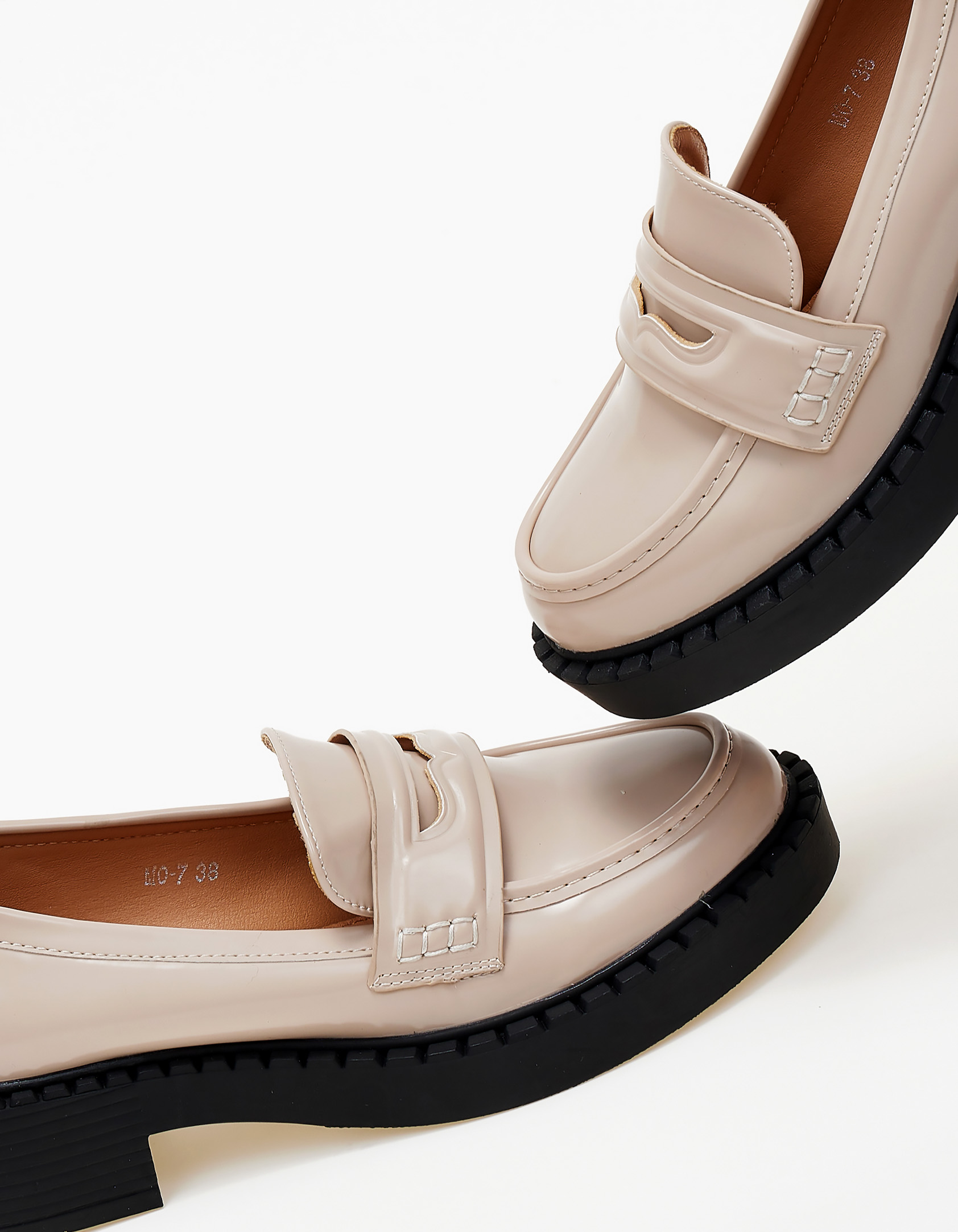 Loafers basic - Μπεζ φωτογραφία