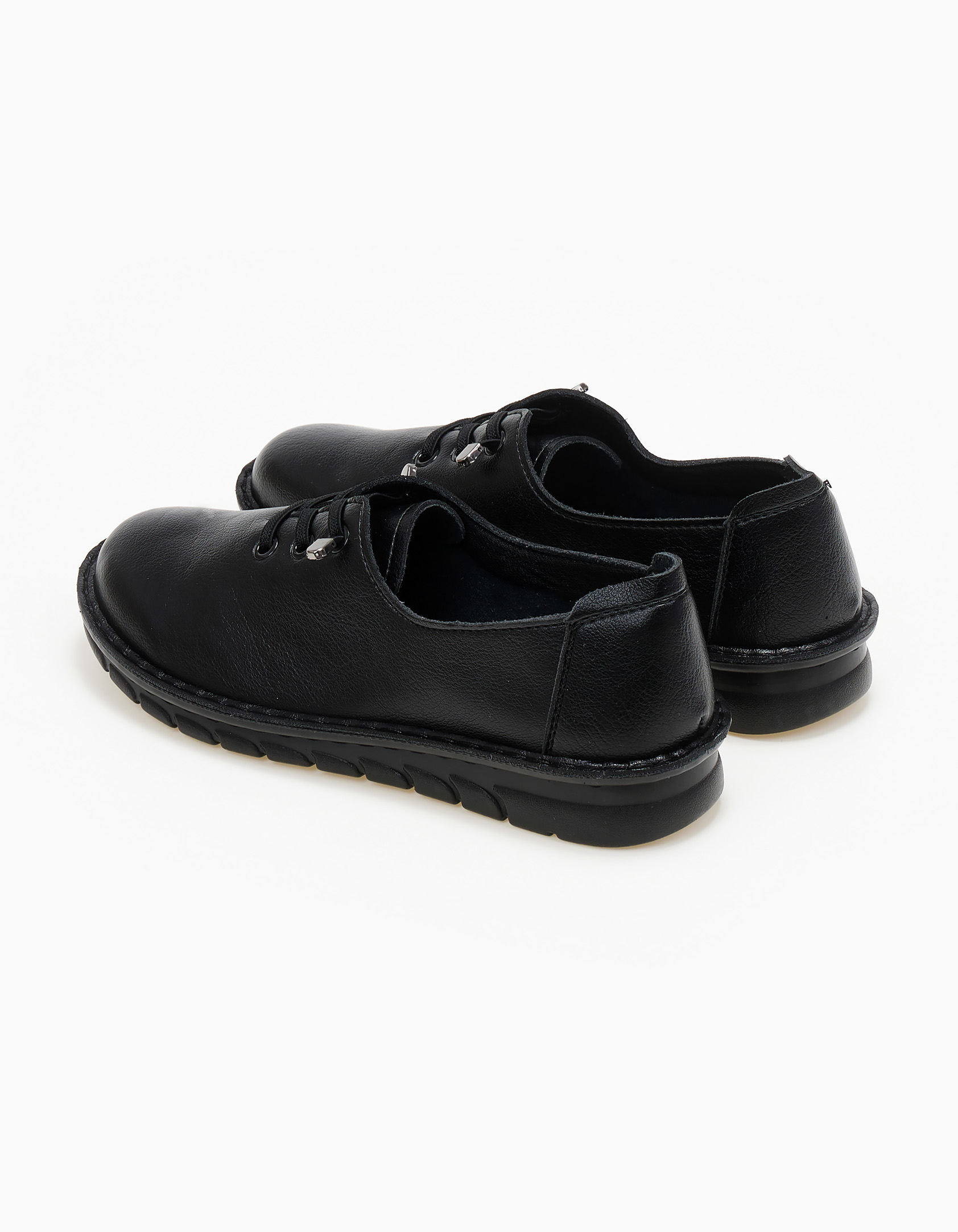 Loafers με ελαστικά κορδόνια - Μαύρο φωτογραφία