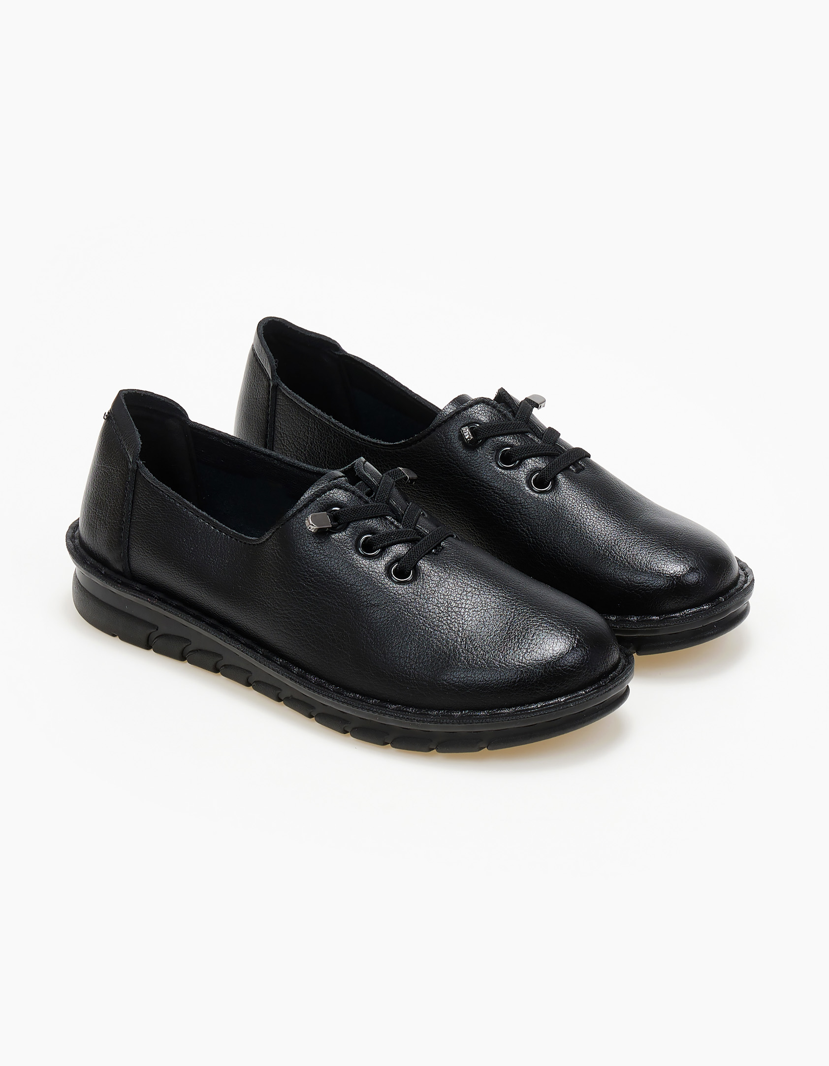 Issue Loafers με ελαστικά κορδόνια - Μαύρο