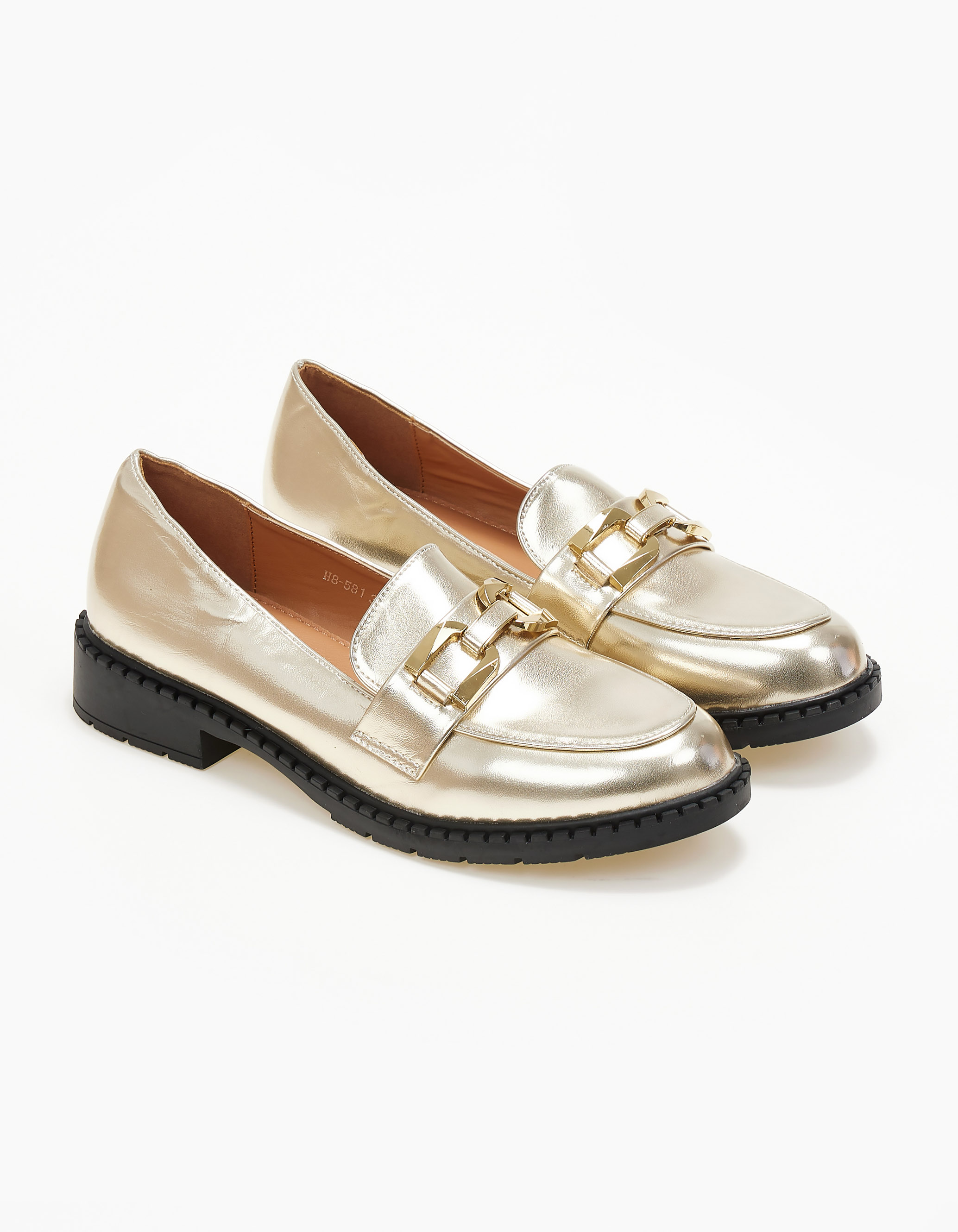 Issue Loafers με διακοσμητική αγκράφα - Χρυσό