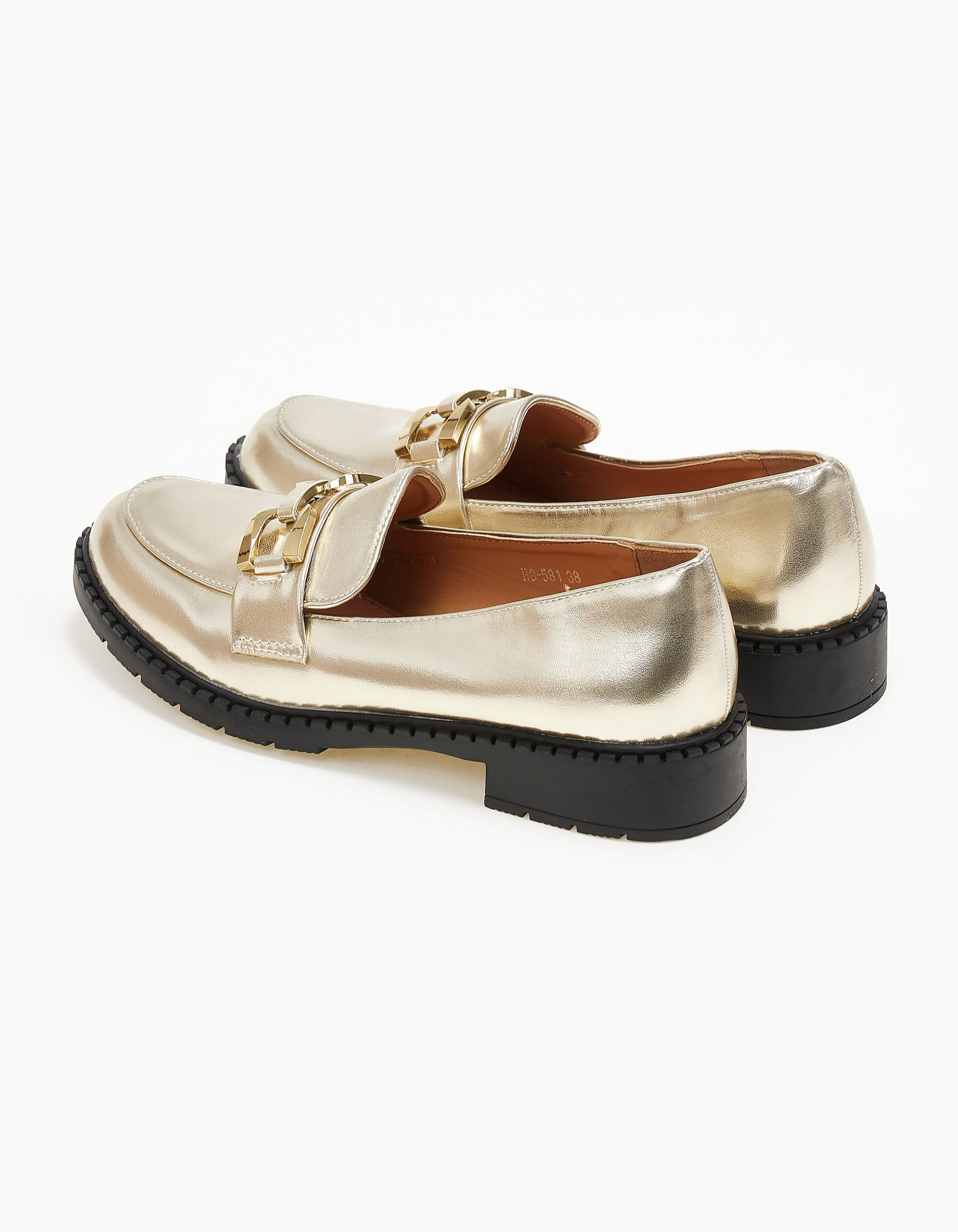 Loafers με διακοσμητική αγκράφα - Χρυσό φωτογραφία