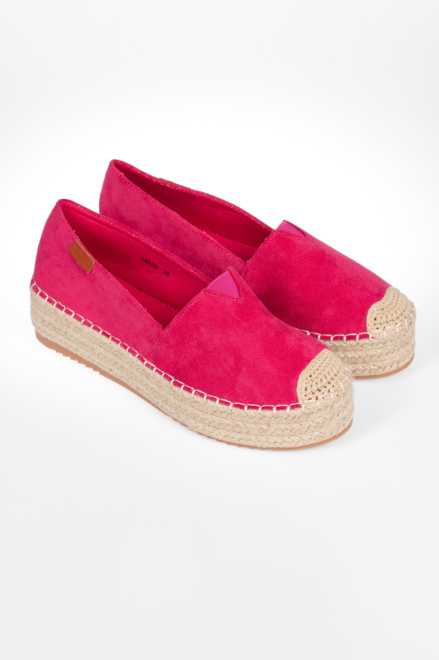 Suede εσπαντρίγιες με ραφές - Φούξια