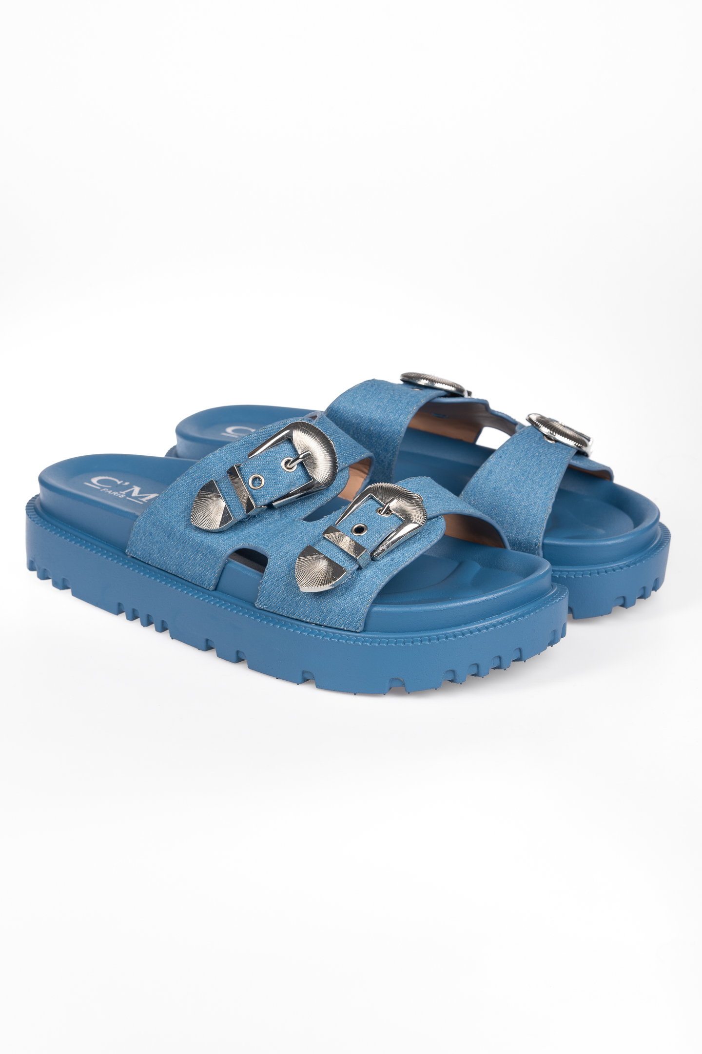 Παπούτσια > Σανδάλια Σανδάλια με ιδιαίτερες τόκες - Μπλε