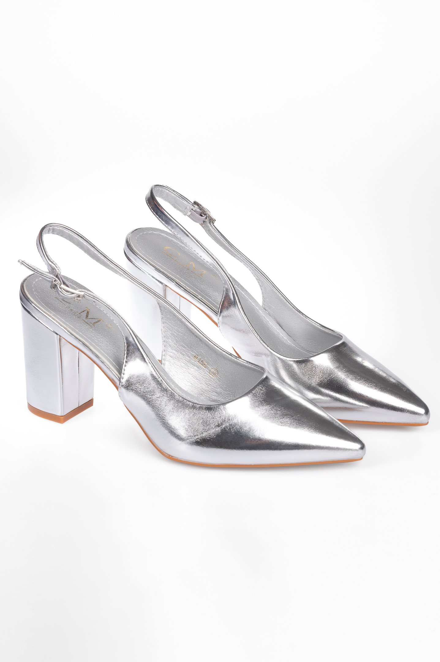 Γόβες με μυτερό τελείωμα - Ασημί