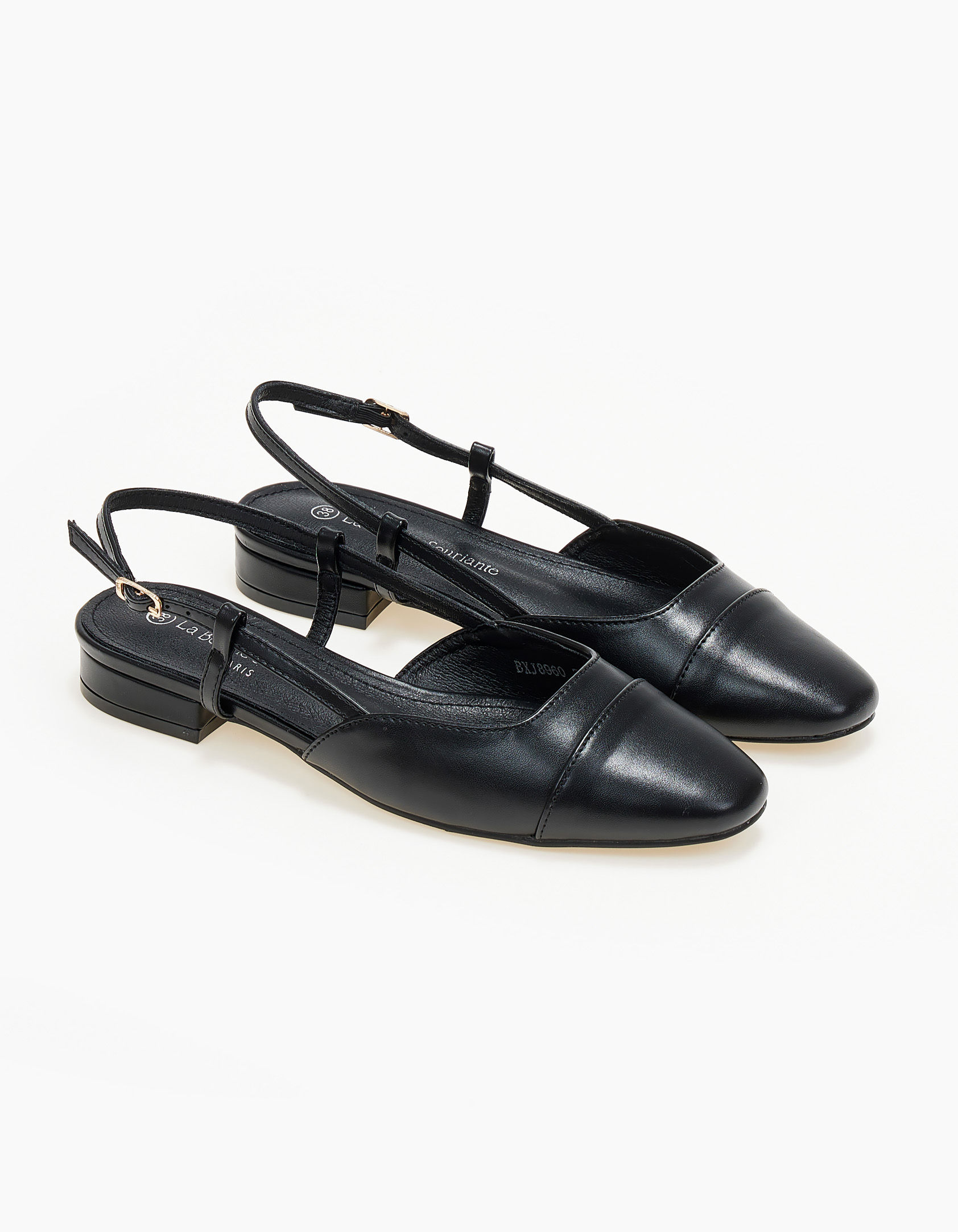 Εξώφτερνες γόβες με συνδυασμό χρωμάτων - Μαύρο Παπούτσια > Γόβες