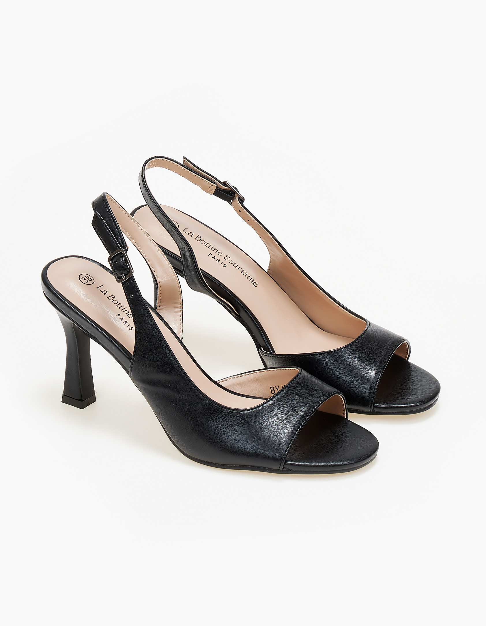 Issue Πέδιλα με λεπτό τακούνι - Μαύρο