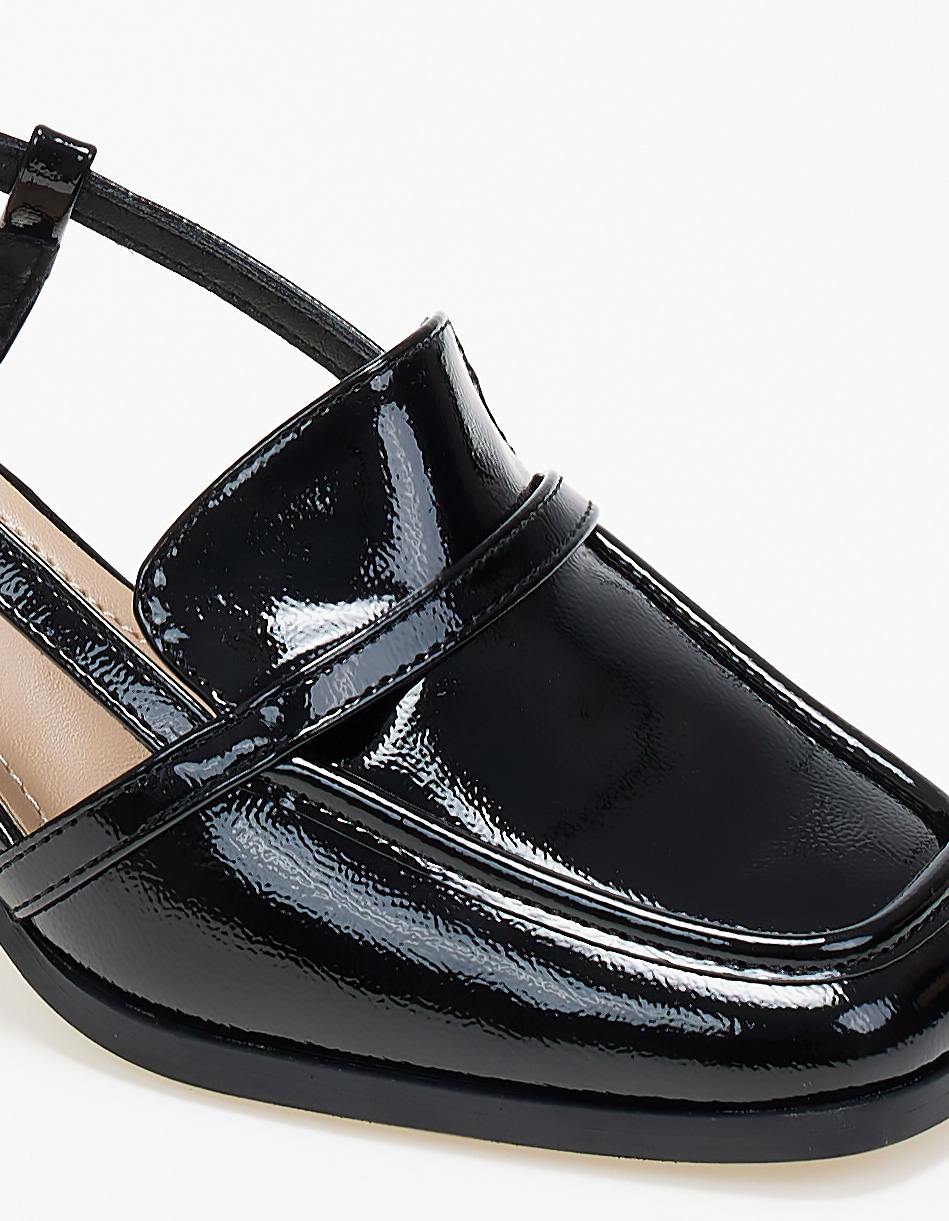 Εξώφτερνες γόβες τύπου loafers - Μαύρο φωτογραφία