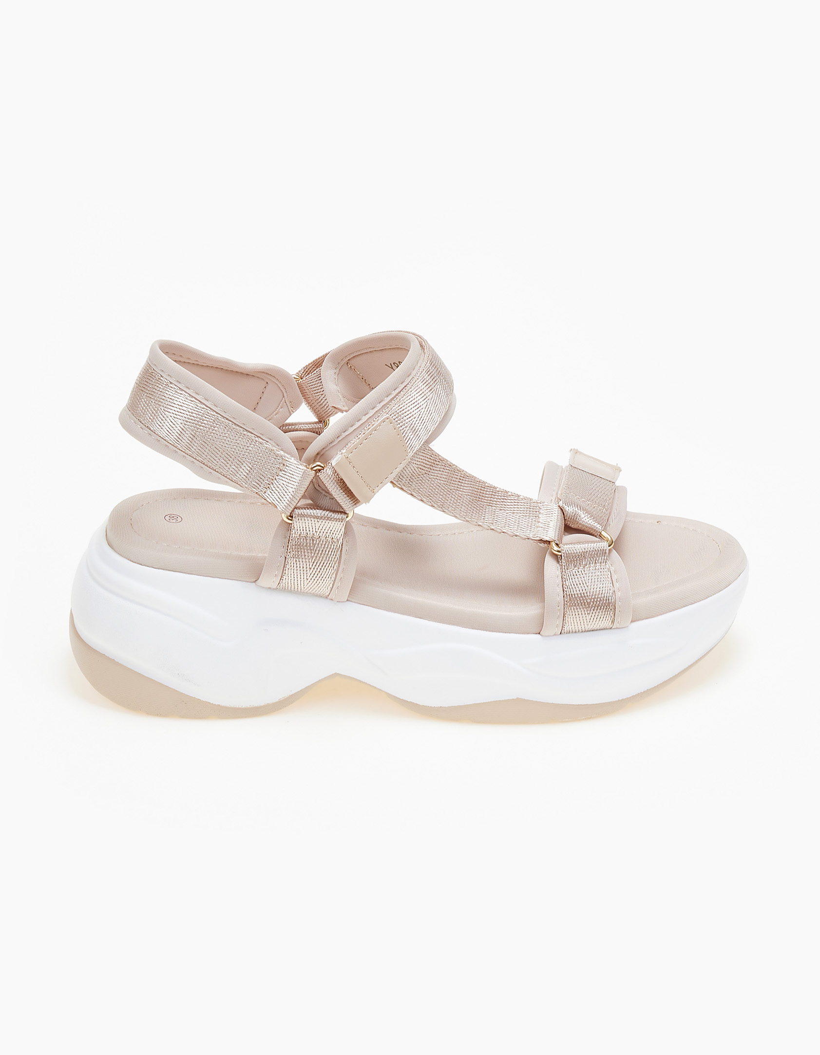 Σανδάλια flatform - Μπεζ φωτογραφία