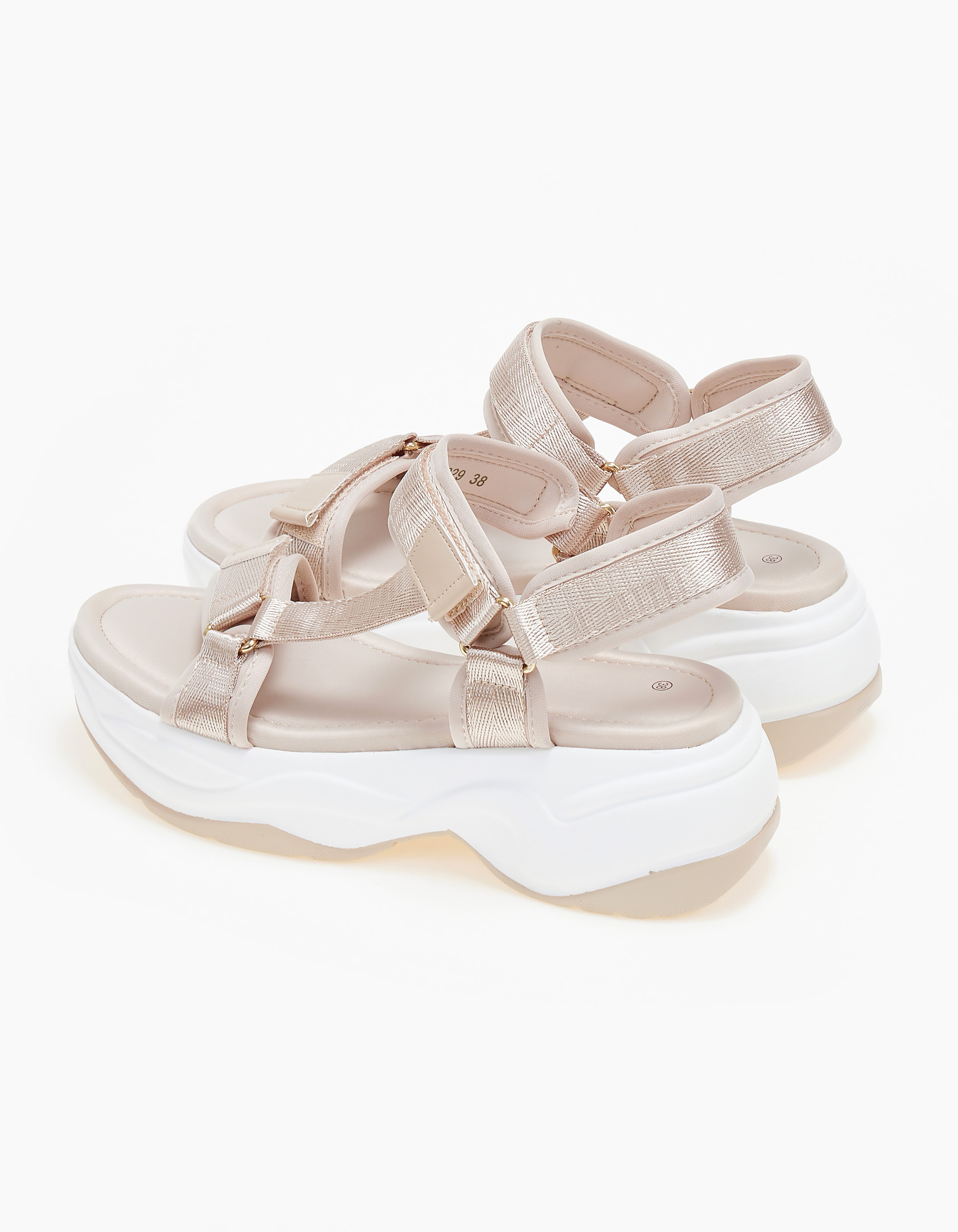 Σανδάλια flatform - Μπεζ φωτογραφία