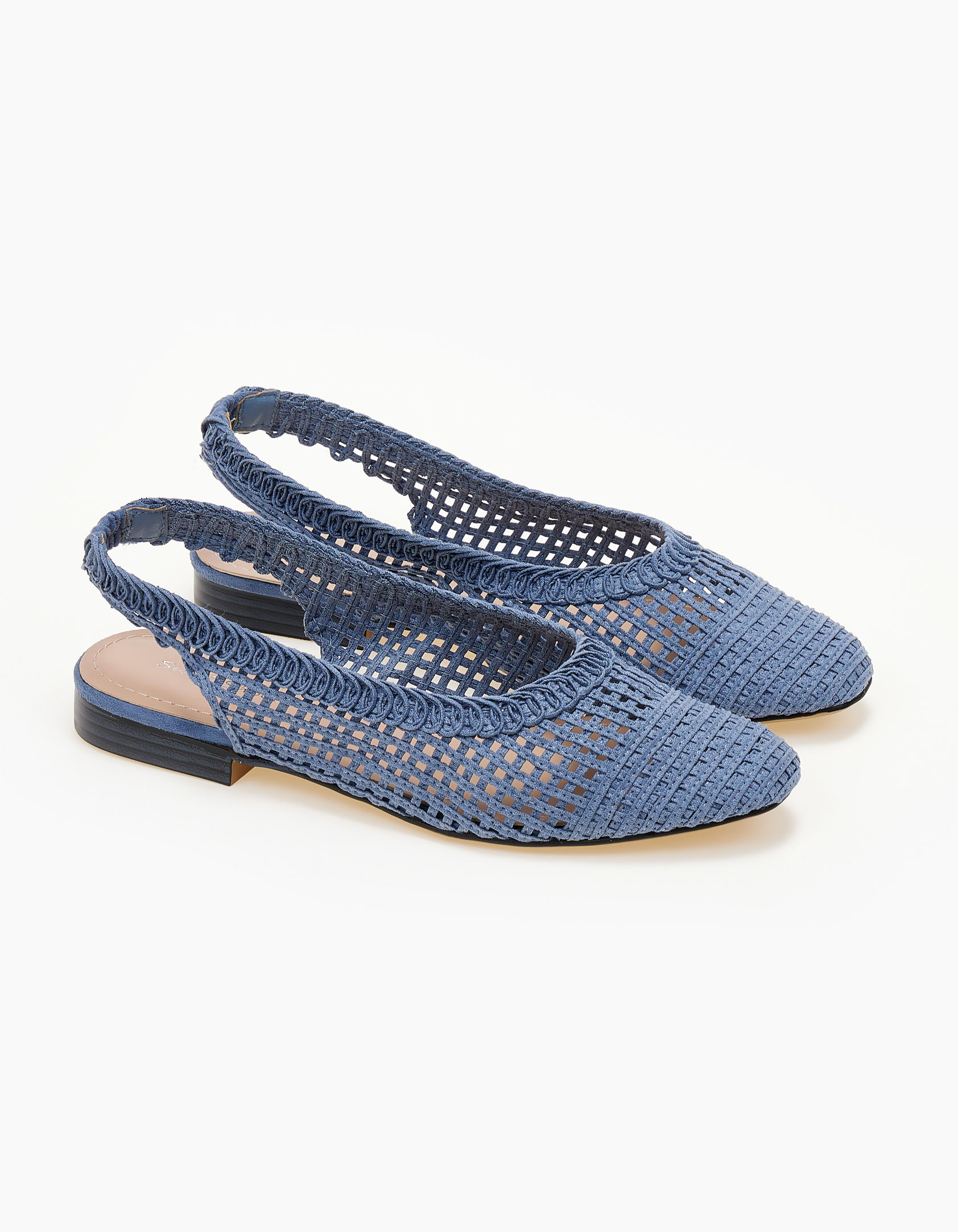 Παπούτσια > Μπαλαρίνες Εξώφτερνες γόβες με πλεκτό σχέδιο - Μπλε