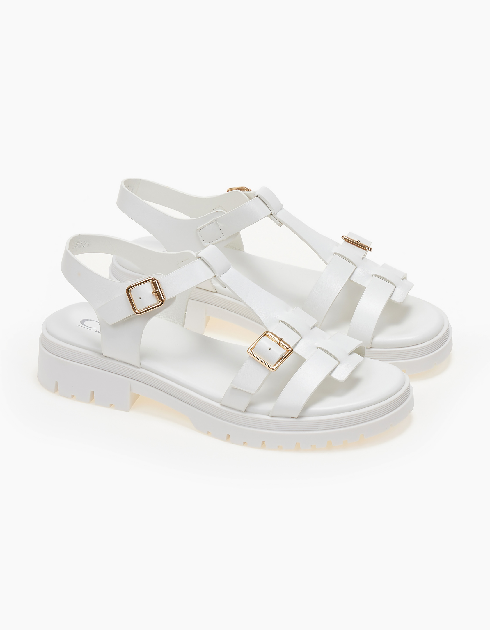  Σανδάλια flatform - Λευκό 2025