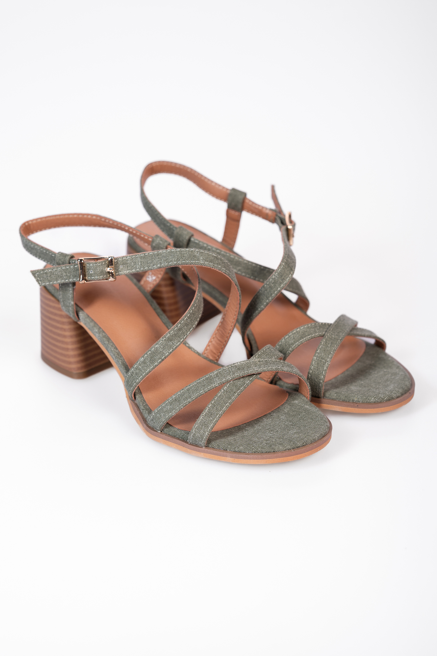 All day πέδιλα με χοντρό τακούνι - Πράσινο